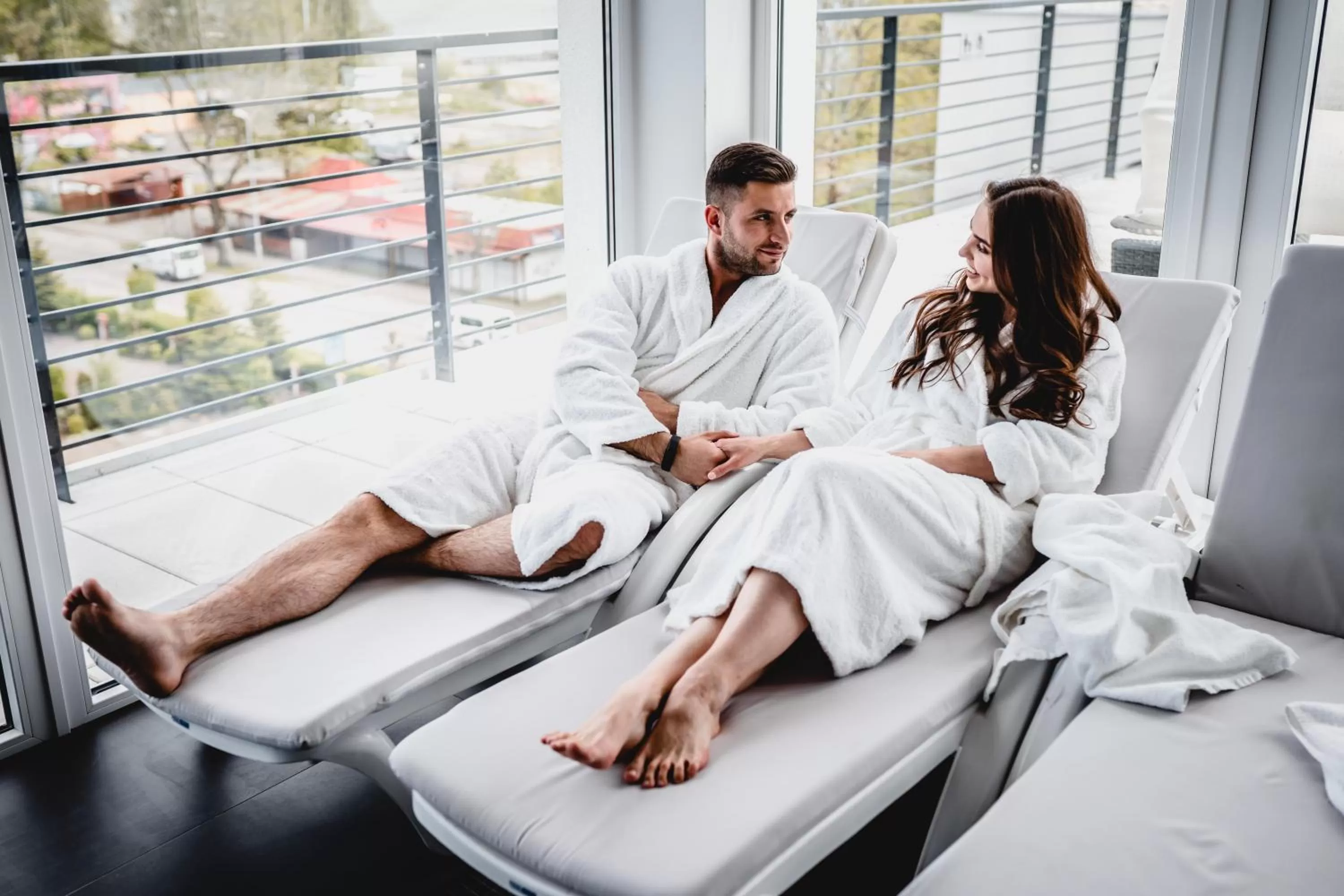 Seating area in Molo Park Mielno