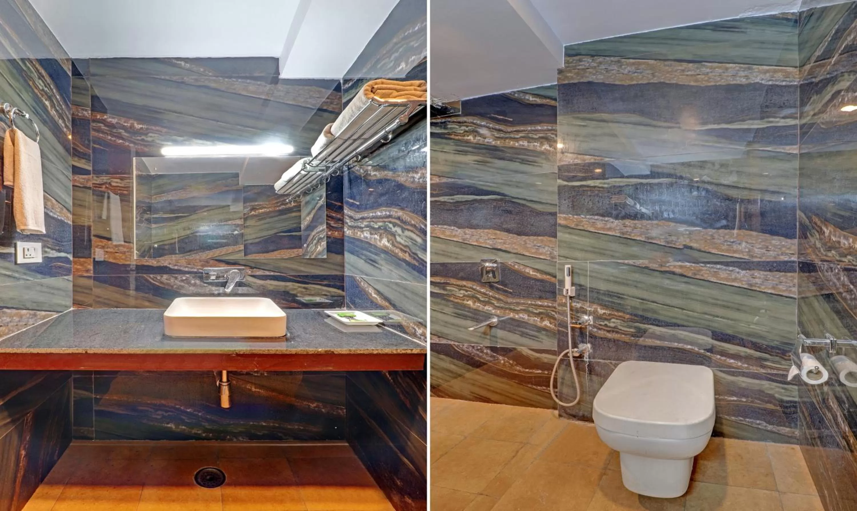 Bathroom in Treebo Premium Pearl Avenue Banquets And Lawn