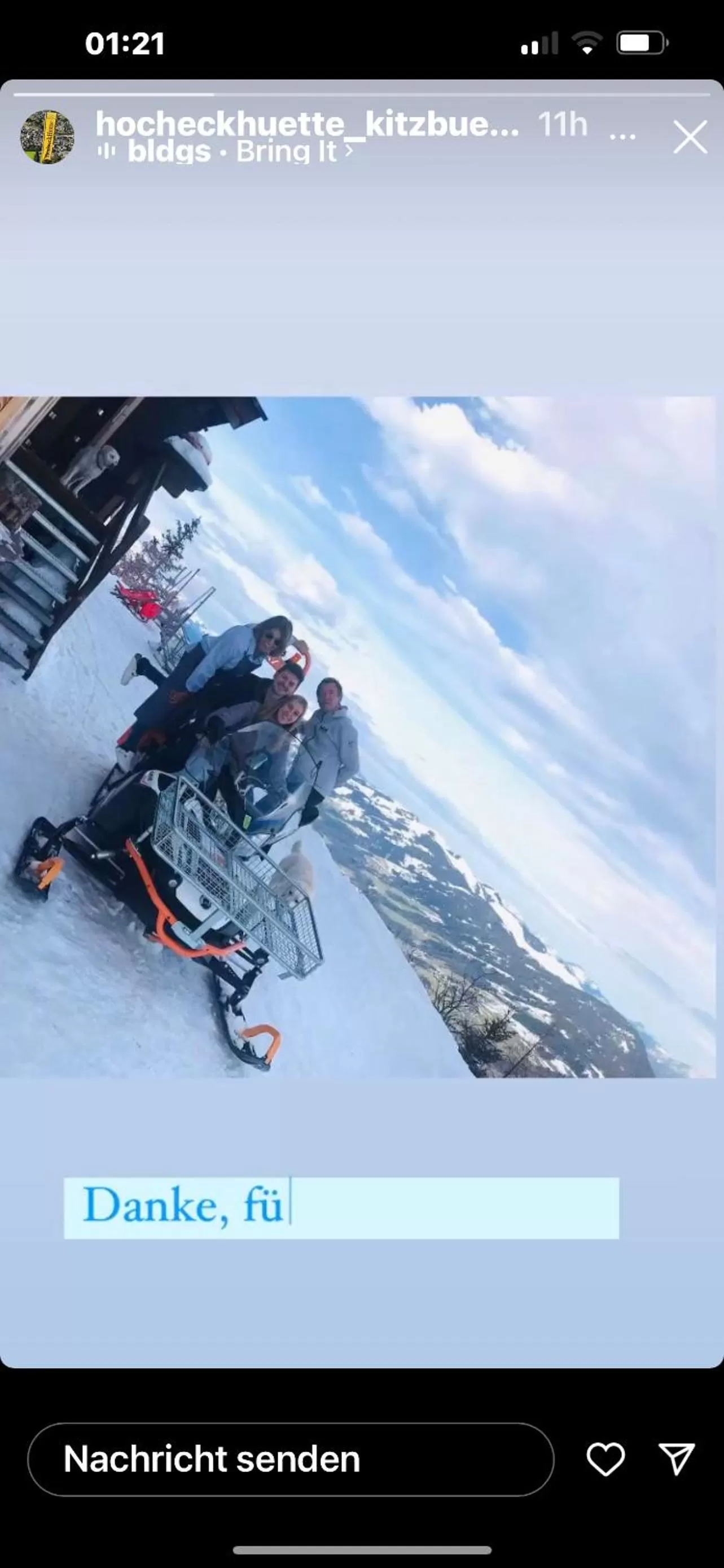 Hocheckhuette On Top of the Kitzbuehel Hahnenkamm Mountain