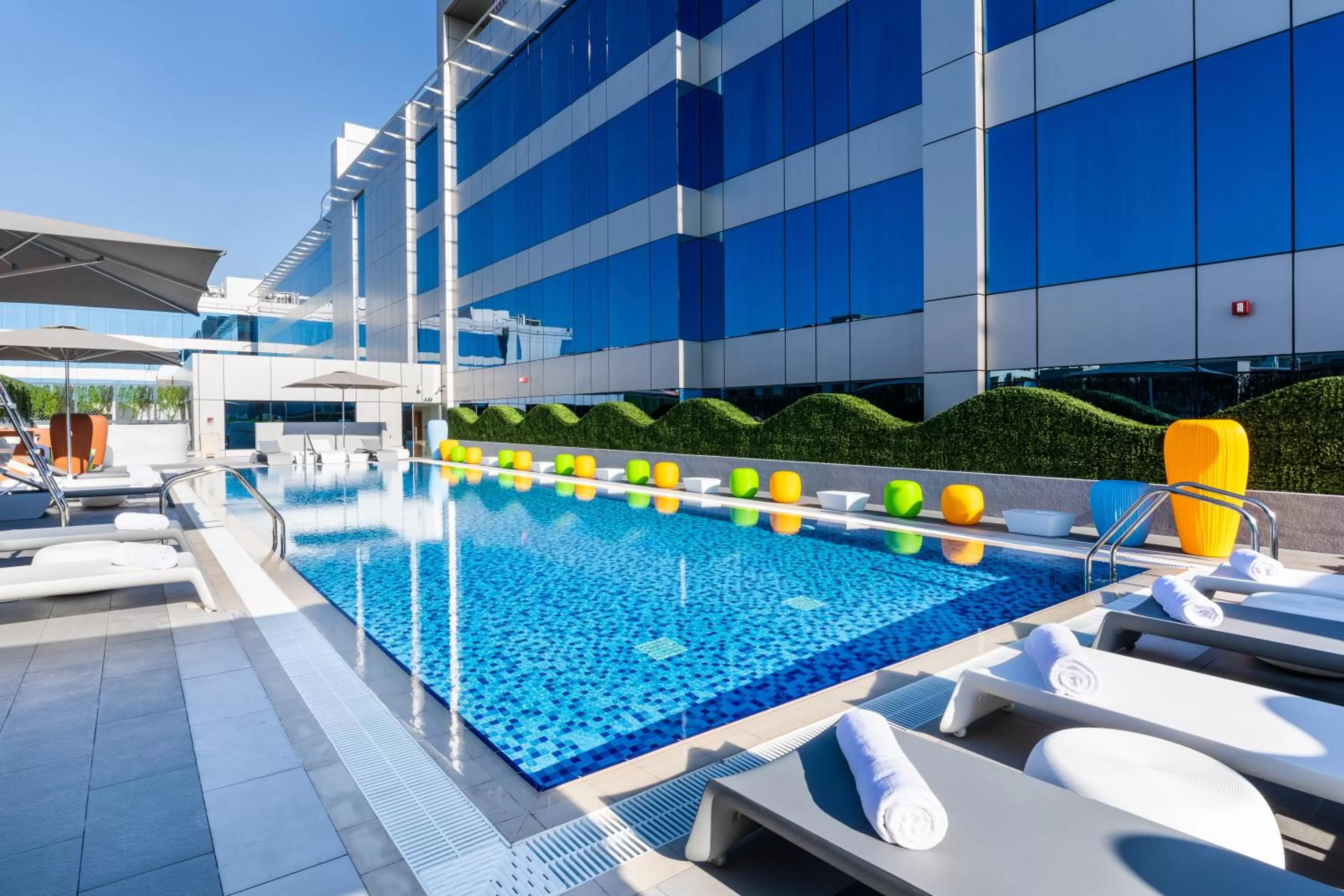 Swimming pool in Studio M Arabian Plaza Hotel & Hotel Apartments