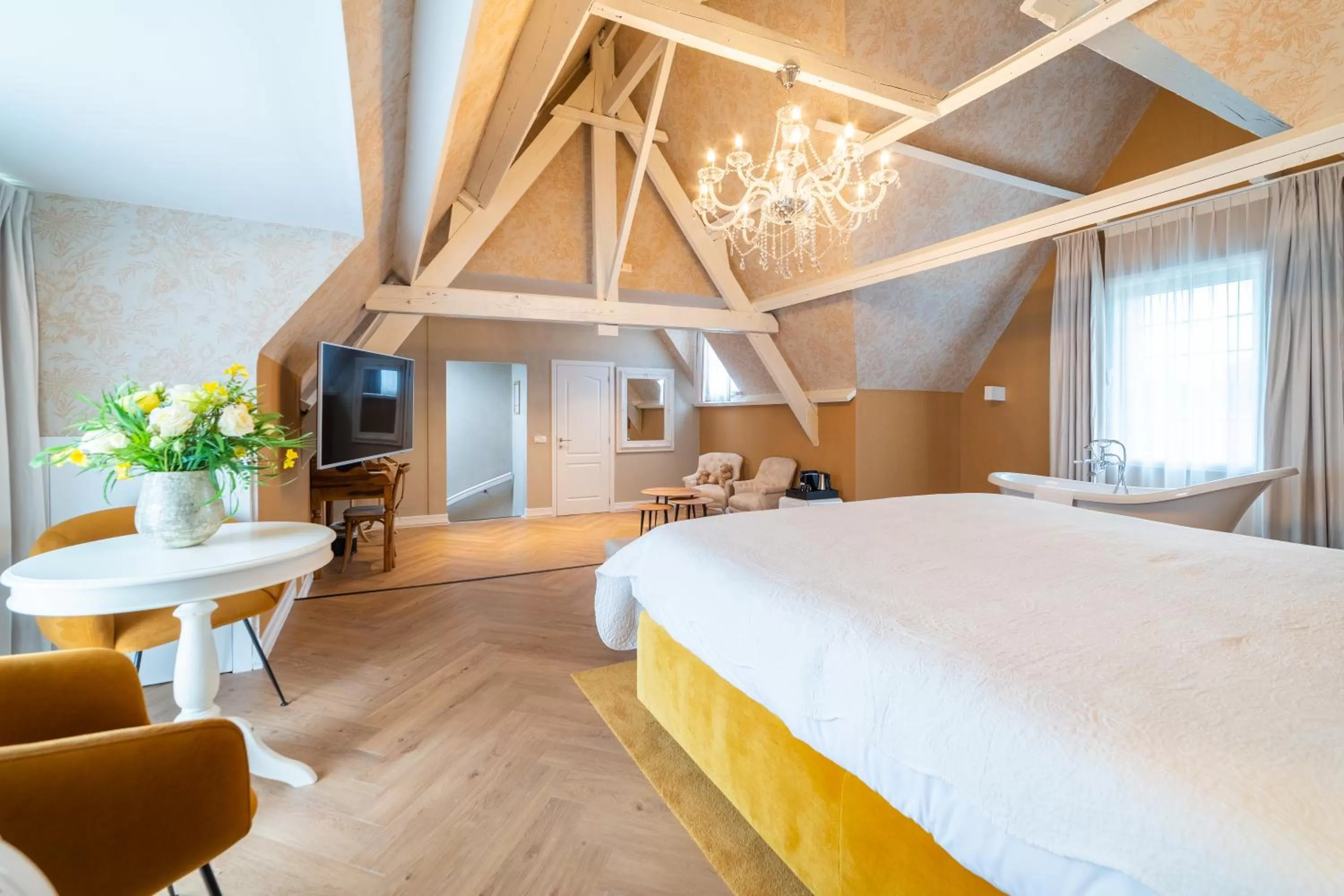 Bed in Grand Hotel Normandy by CW Hotel Collection