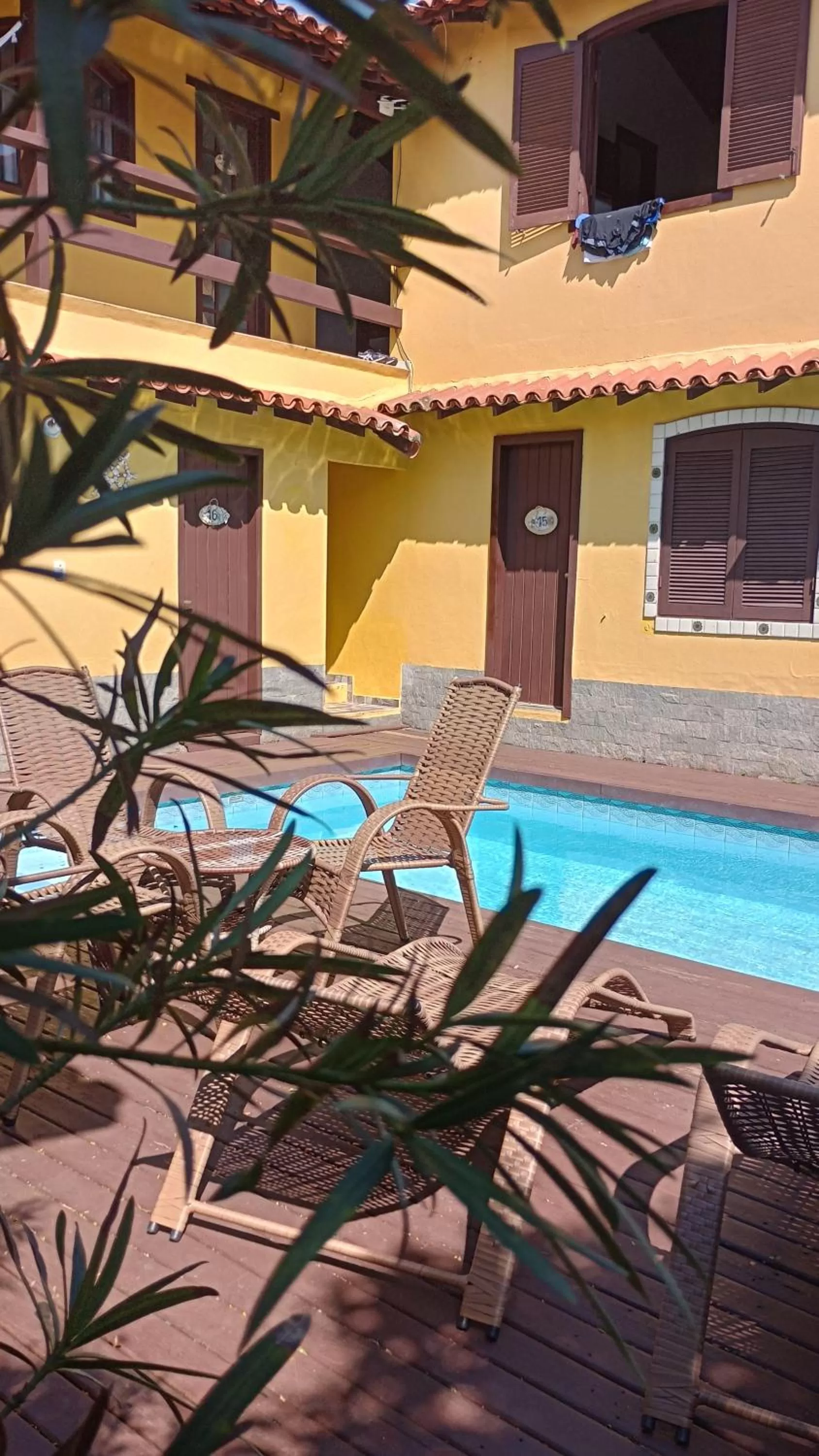 Patio, Swimming Pool in Hibiscos Pousada