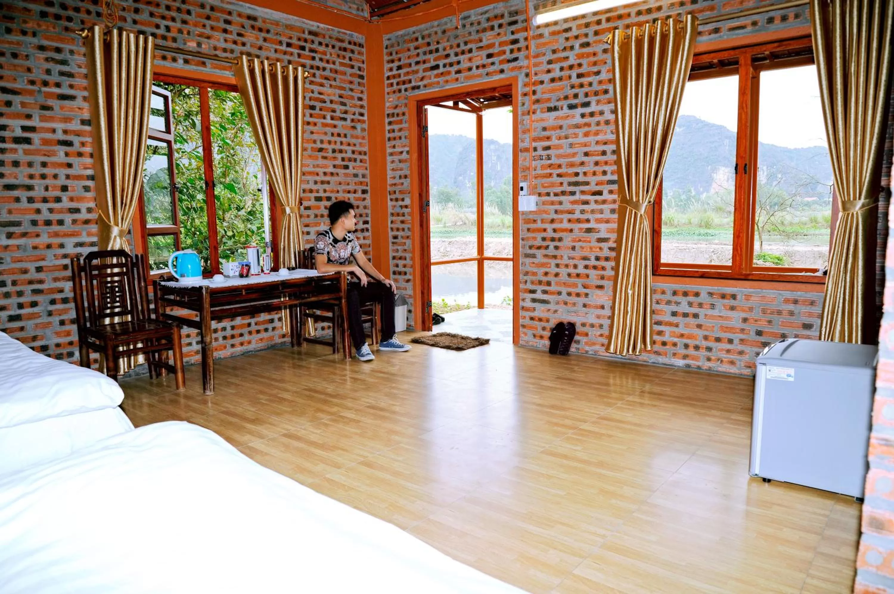 Bed in Trang An Lotus Lake Homestay