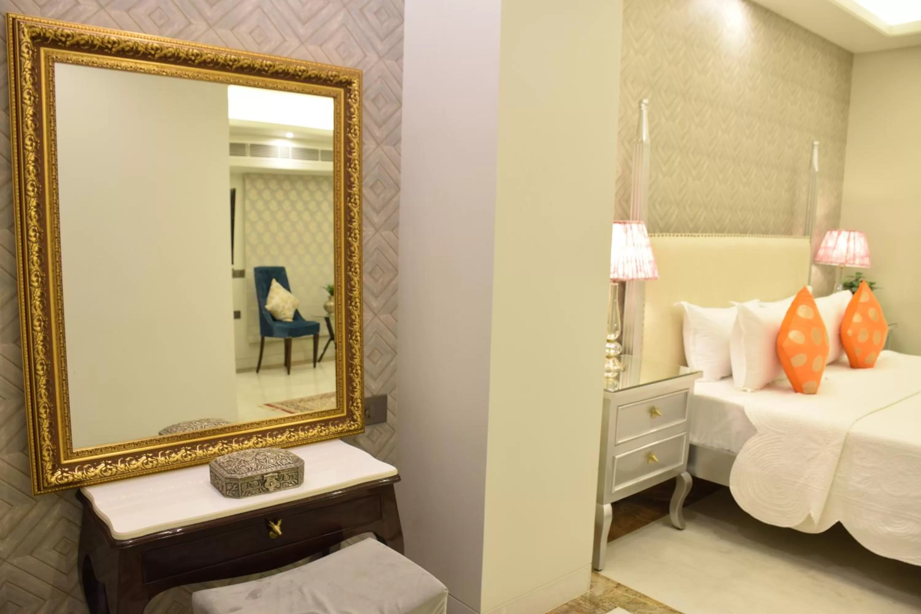 Bed in Dileep Kothi - A Royal Boutique Luxury Suites in Jaipur