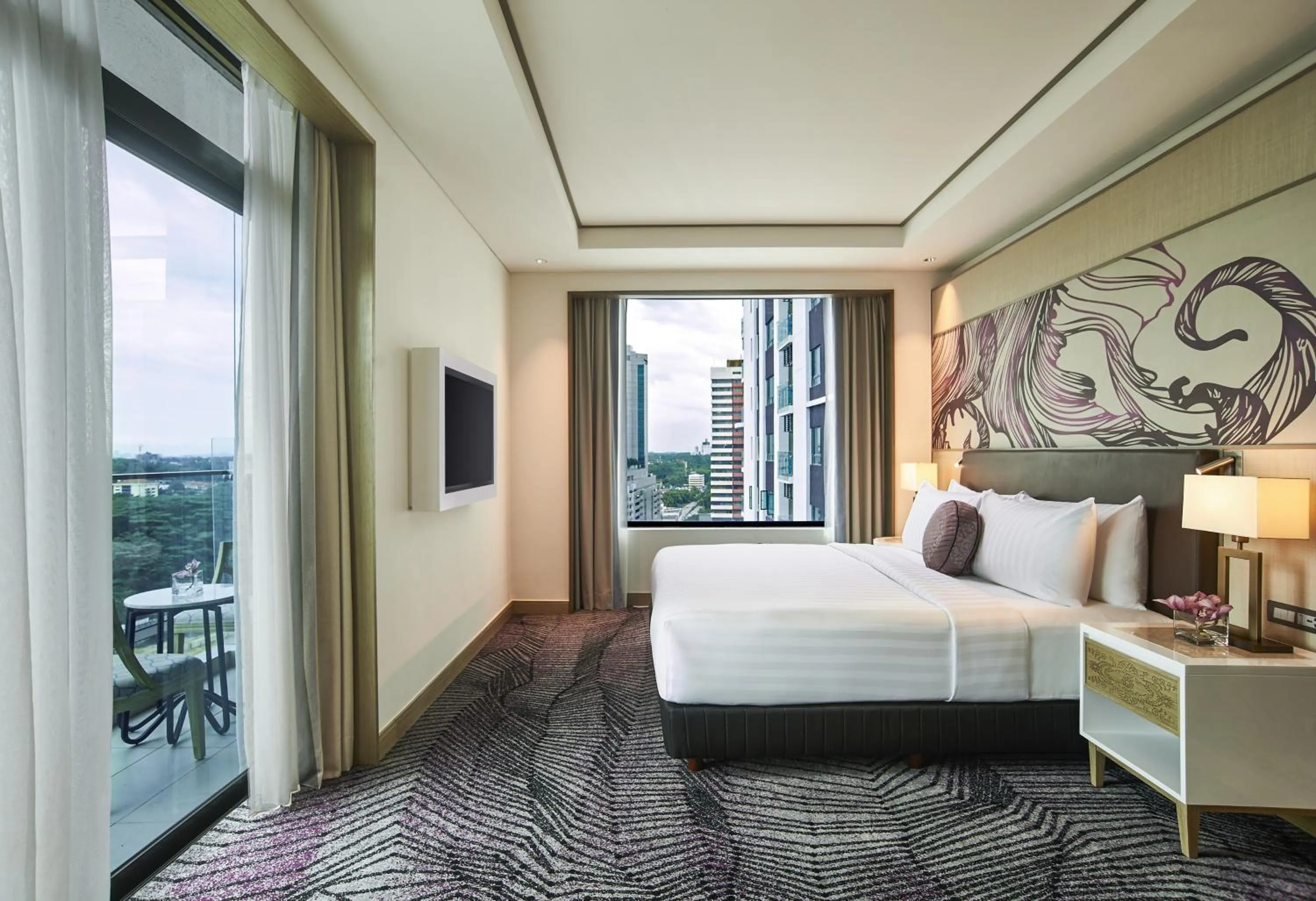 Balcony/Terrace, Bed in Amari Johor Bahru