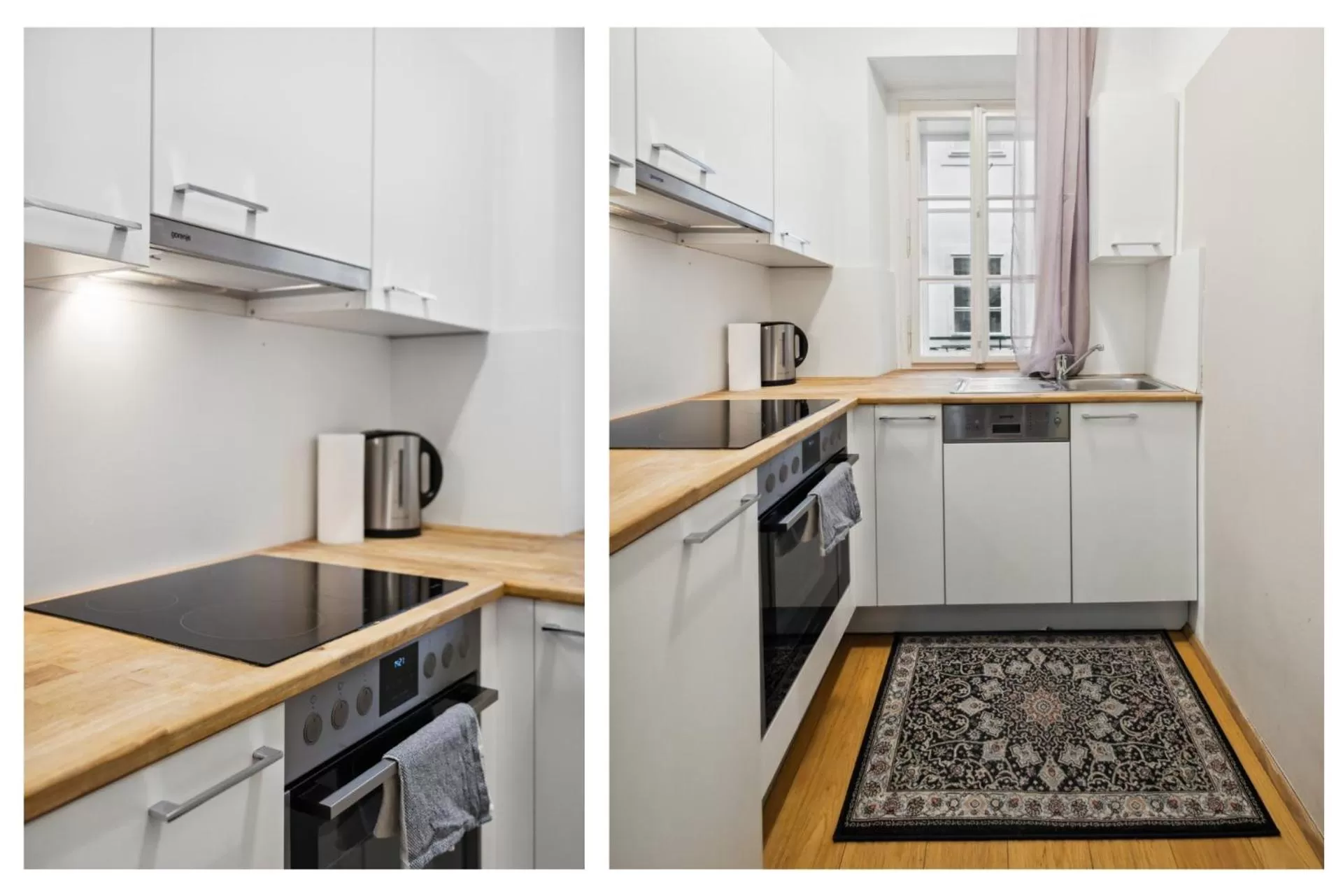 Coffee/tea facilities, Kitchen/Kitchenette in Florian's apartments in Mariahilf Vienna