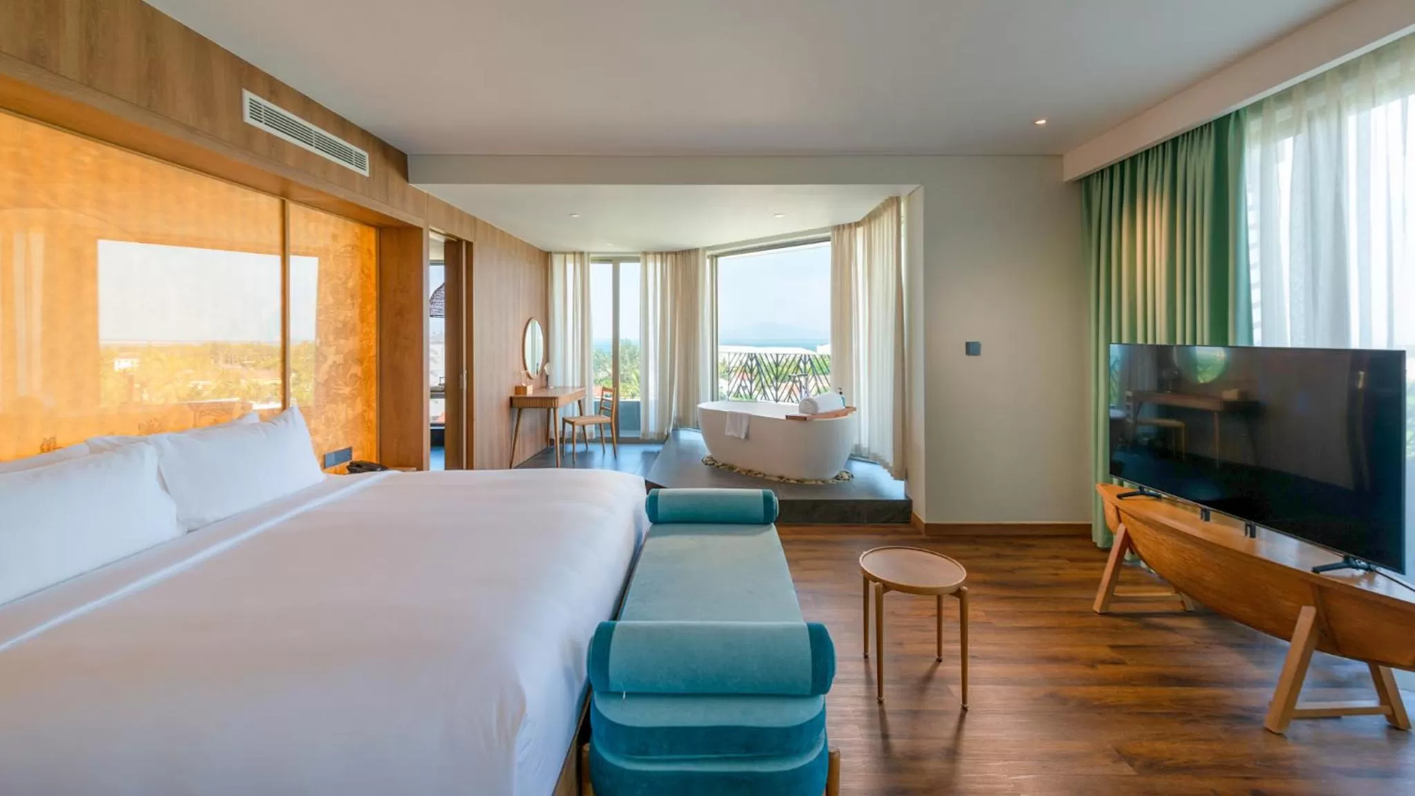 Bed in Bellerive Hoi An Resort and Spa