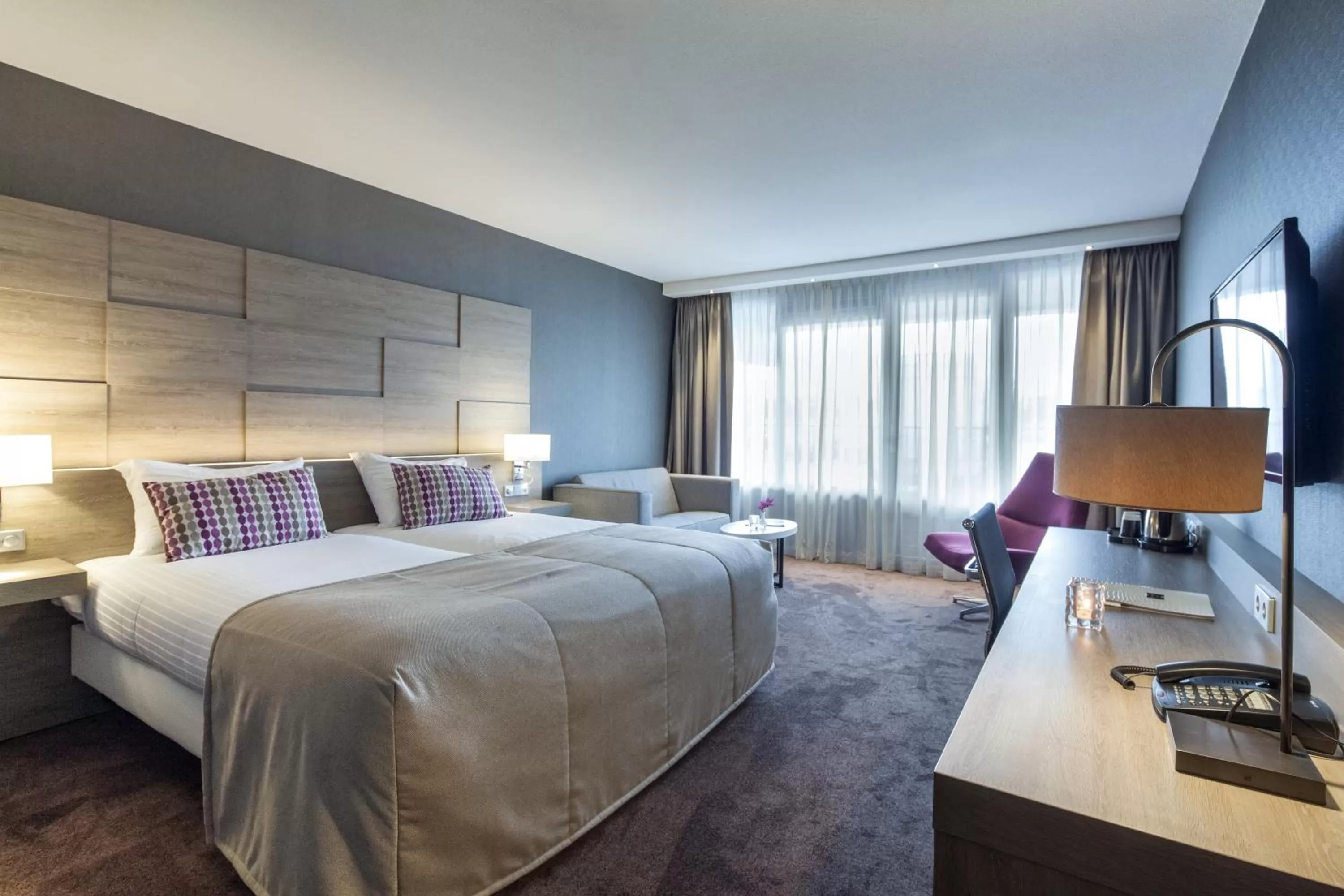 Seating area, Bed in Van der Valk Hotel Haarlem