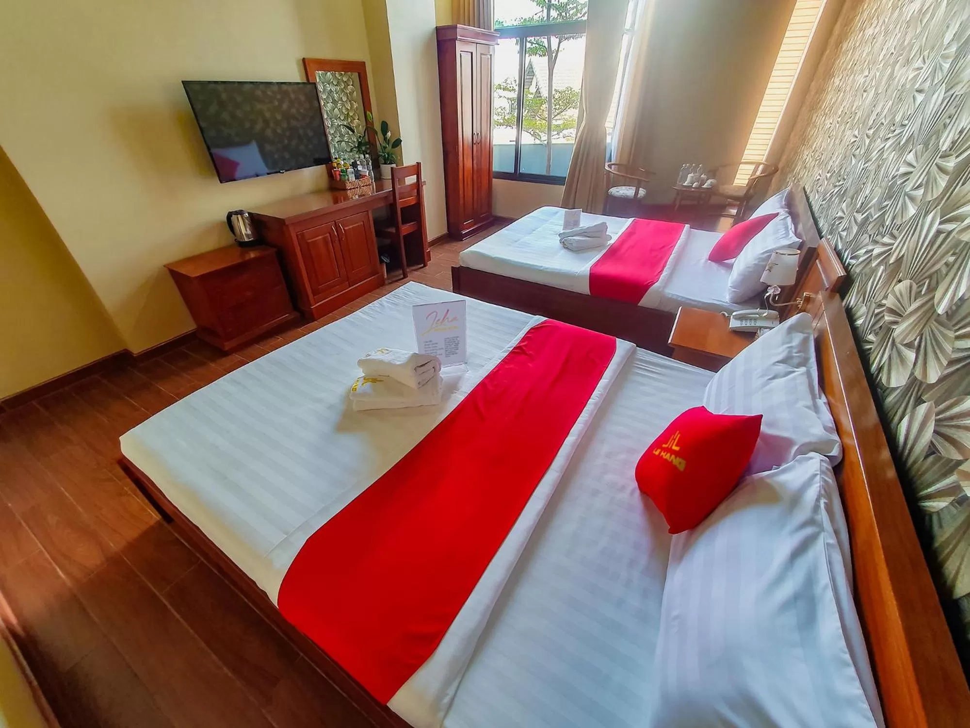 Bed in LEHA Saigon Hotel Airport