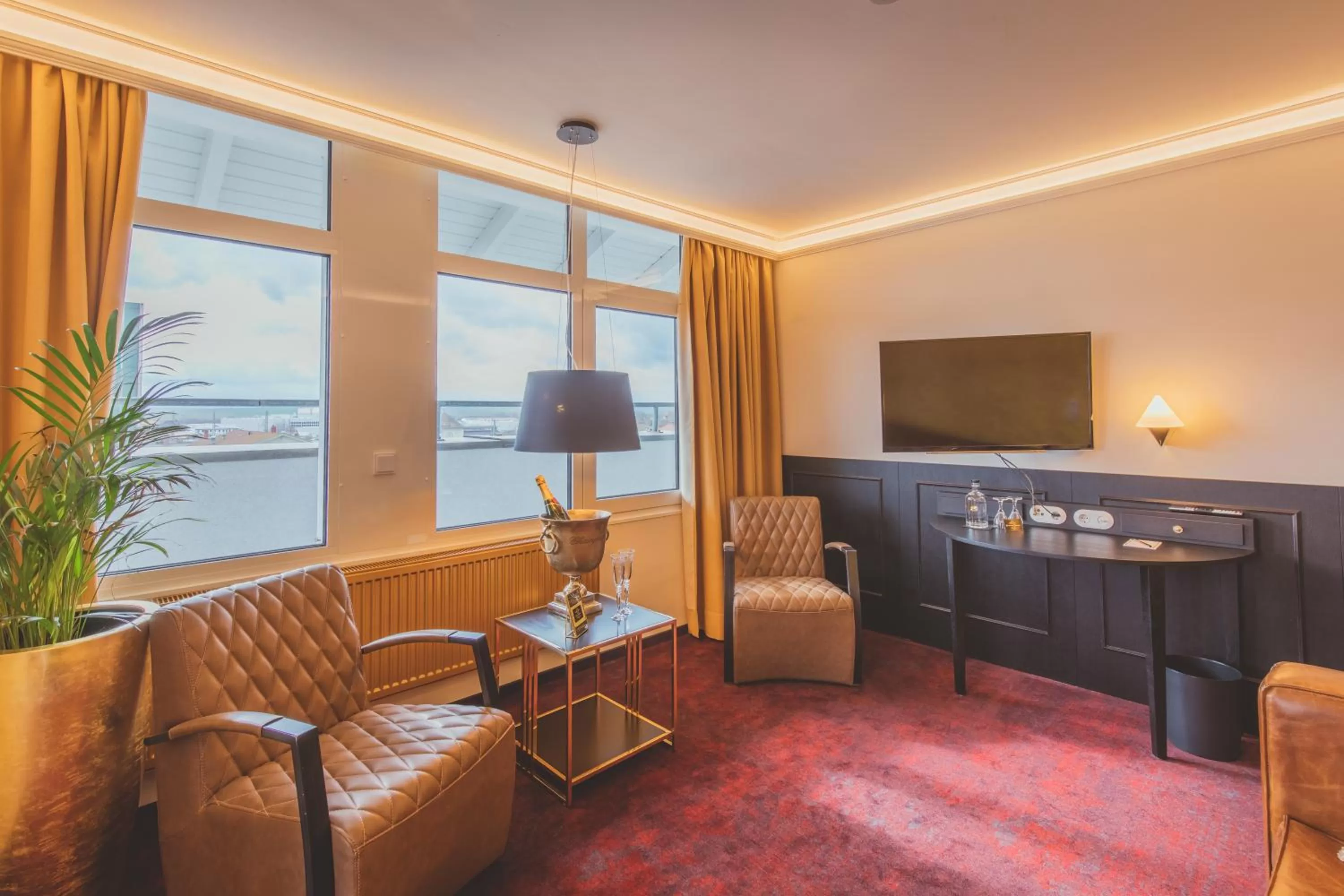 Living room in Nordhäuser Fürstenhof & TinySky-Resort