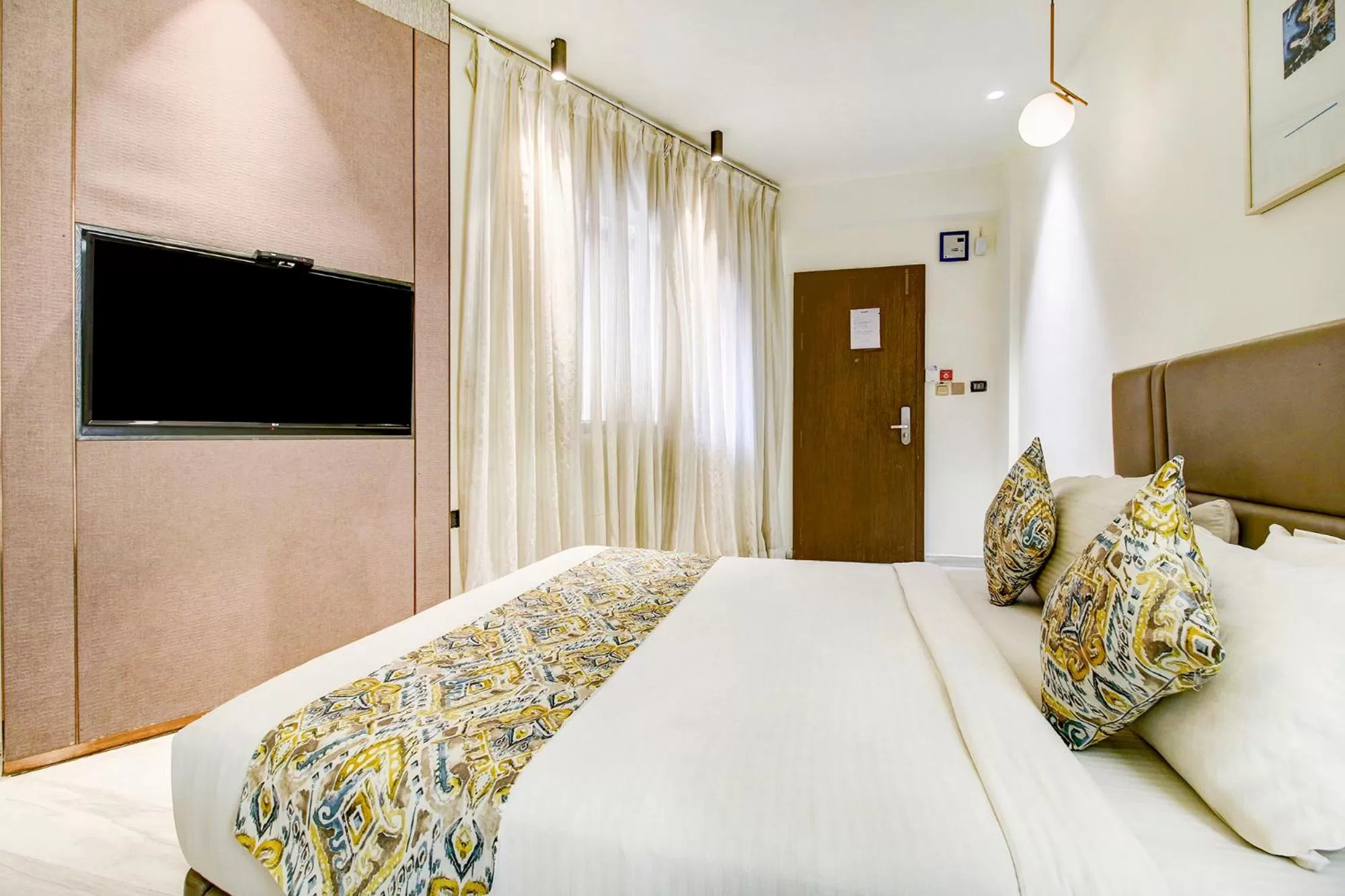Bedroom, Bed in FabHotel Prime Oasis Blue - Near Chetak Bridge