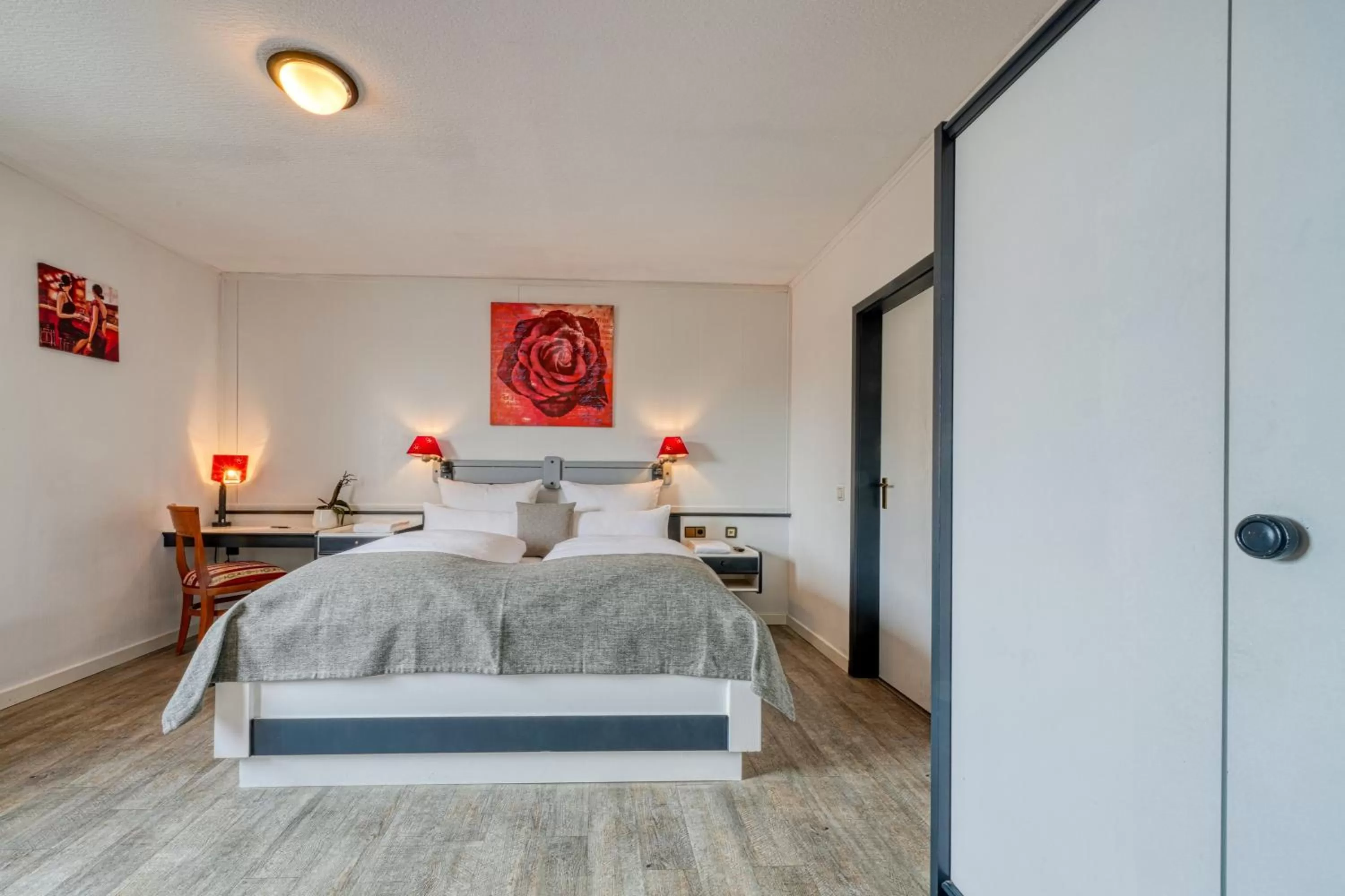 Bed in Hotel Seeblick Försterhaus