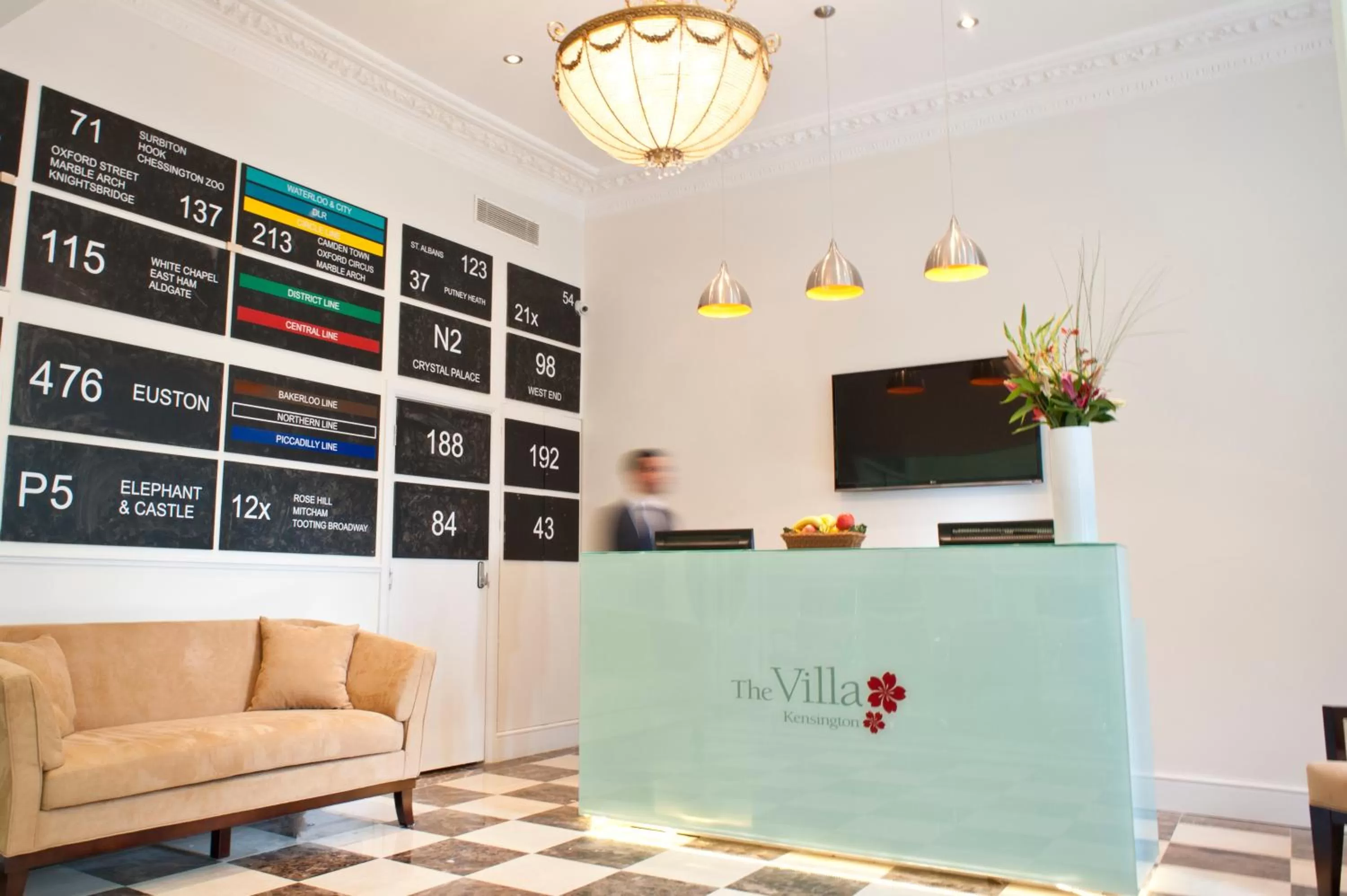 Lobby or reception in The Villa Kensington