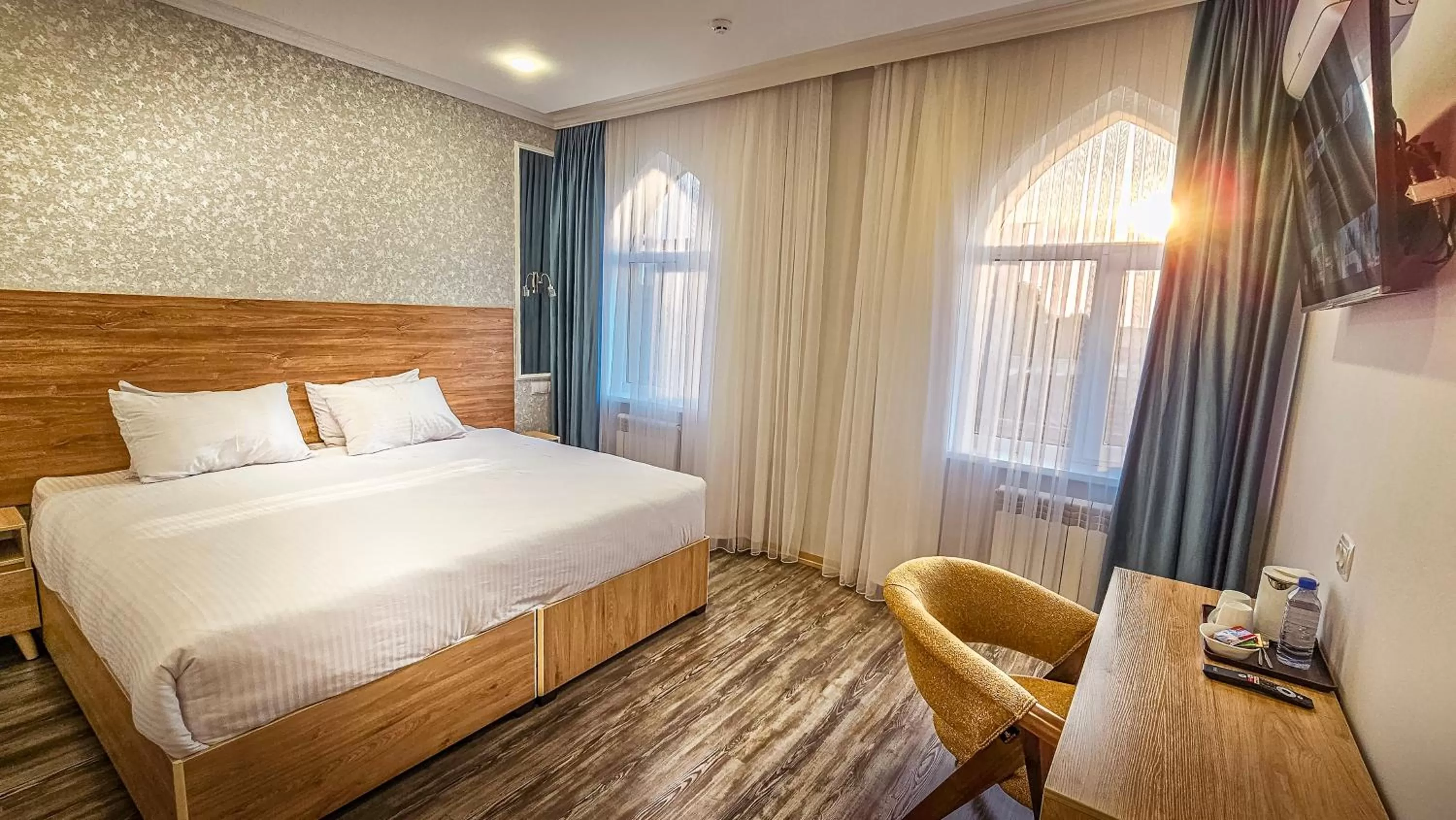 Bed in Hotel Bankir Khiva