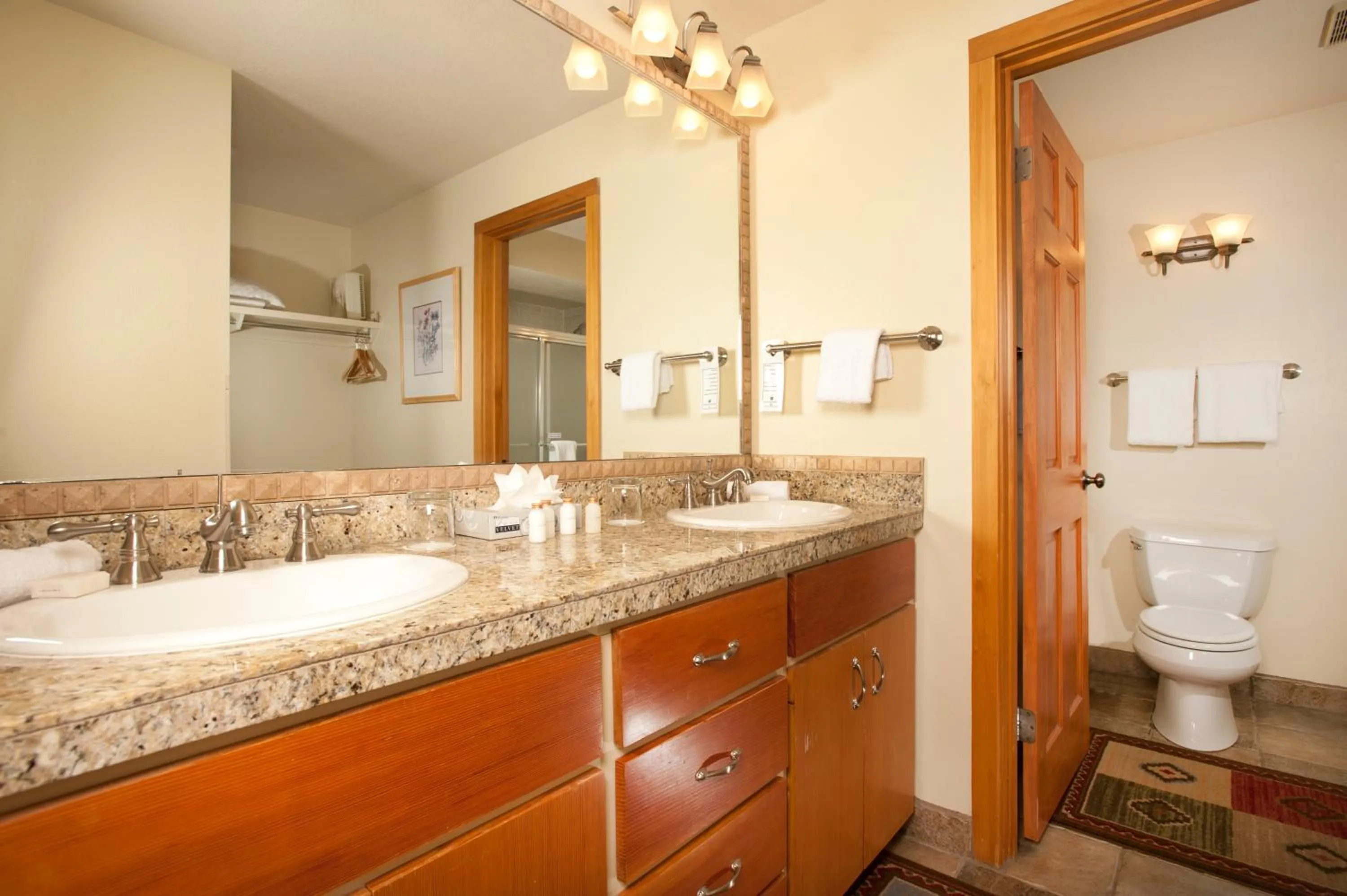 Toilet in Evergreen Condominiums by Vail Resorts