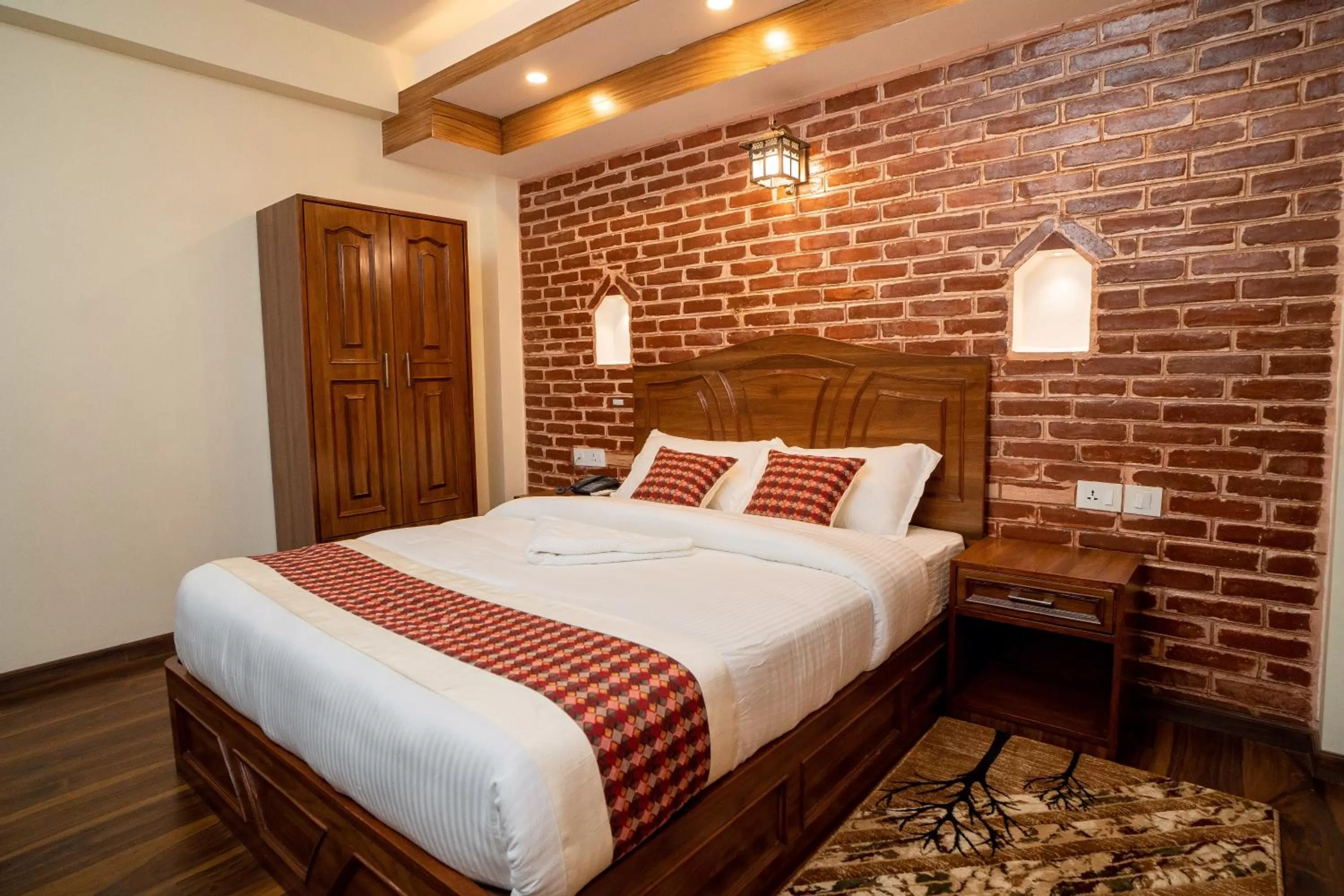 Photo of the whole room, Bed in Madhuban Hotel