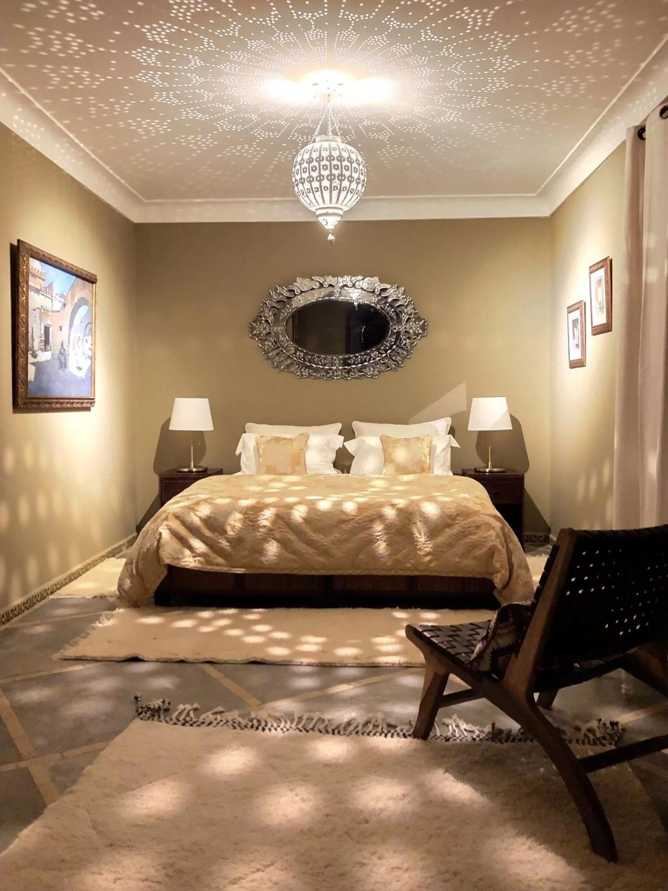 Bed in Riad Dar Chacha