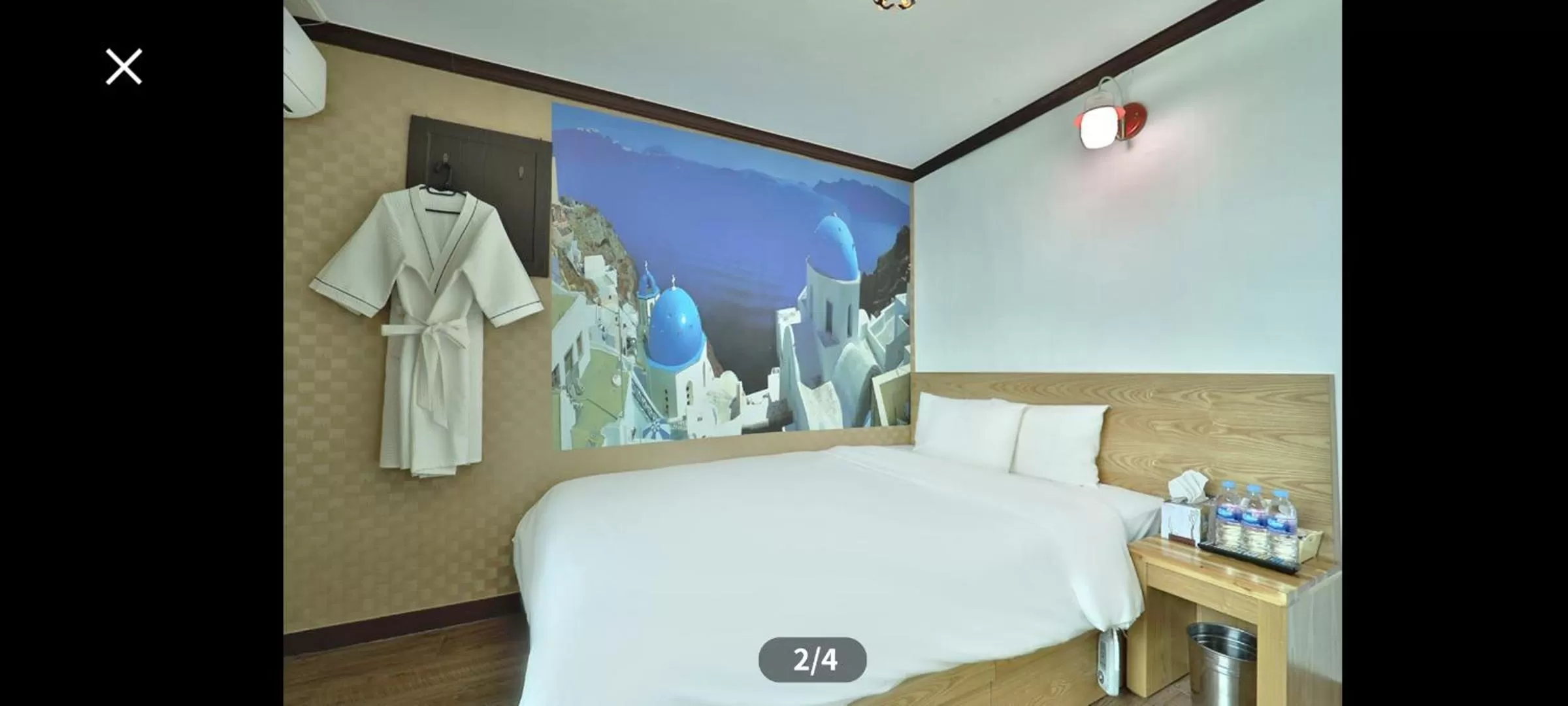 Bed in Saipan Motel with Sea View