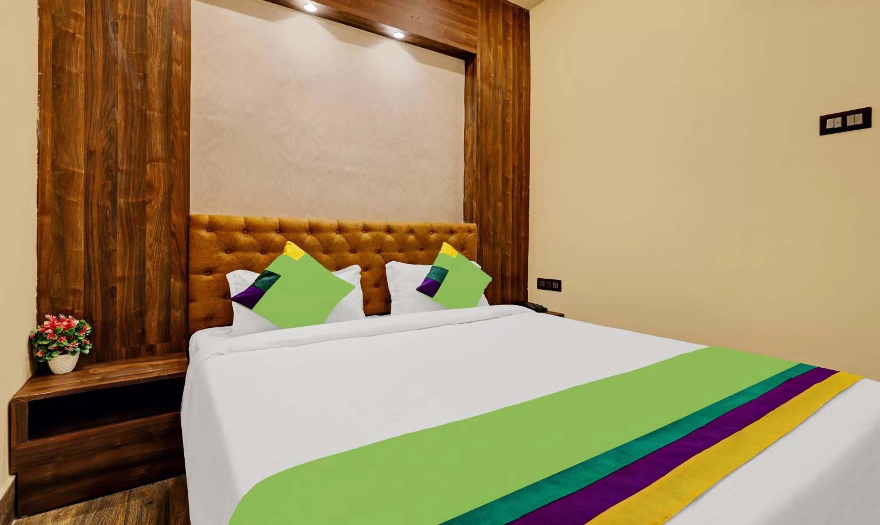 Bedroom, Bed in Treebo Spring Brook