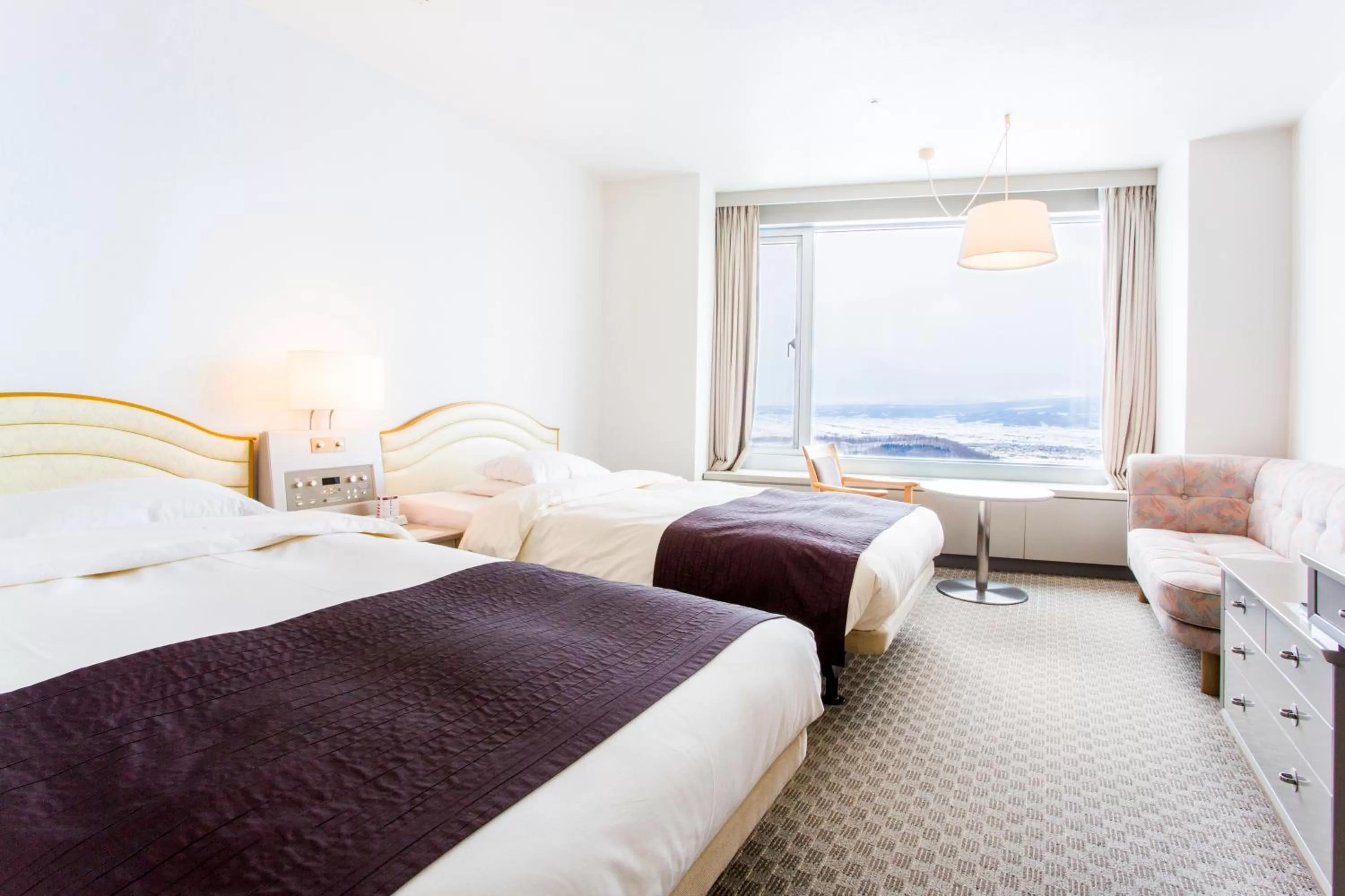 Standard Twin Room with Mt.Tokachi View - single occupancy - Smoking - Upper Floor  in Shin Furano Prince Hotel