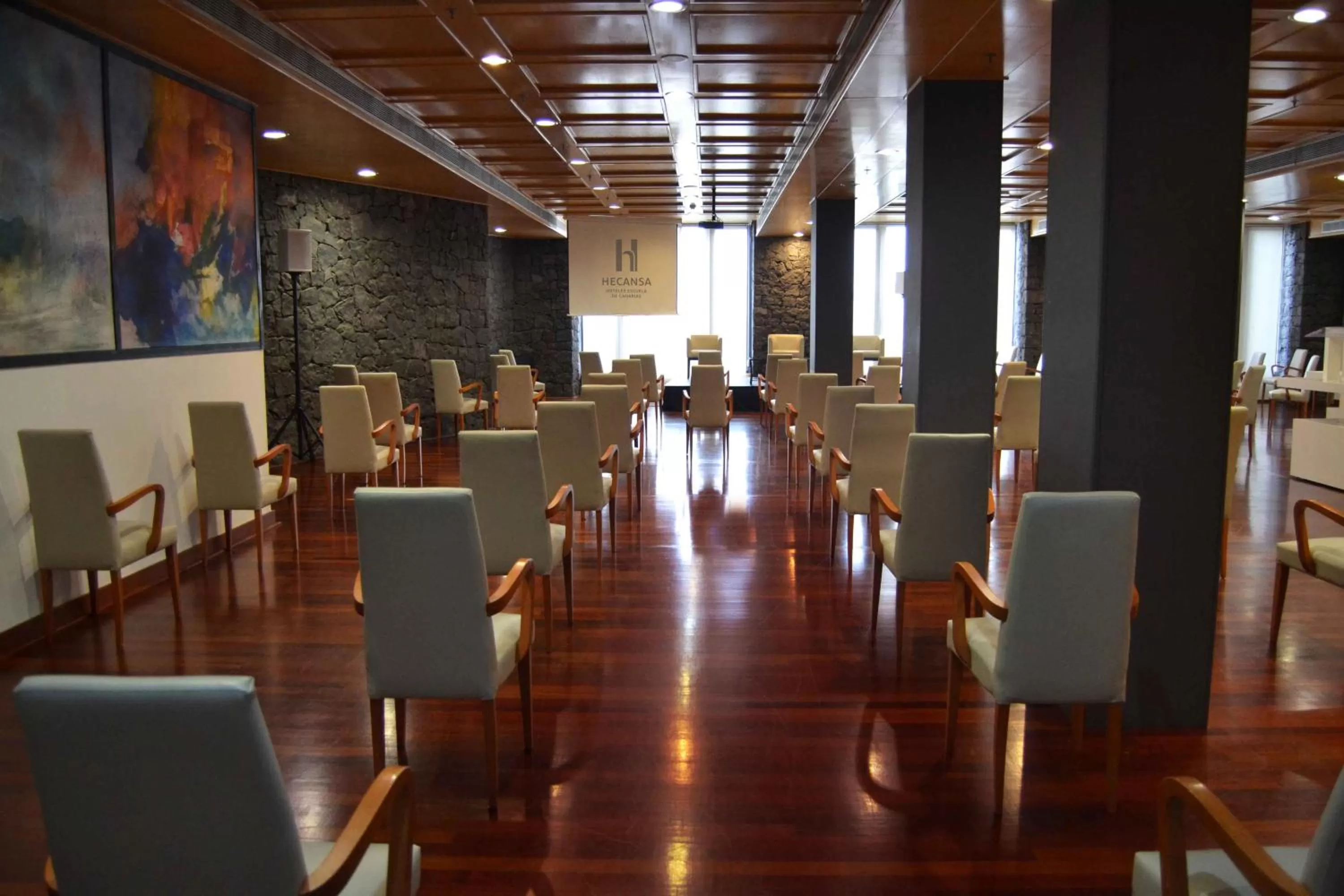 Seating area in Hotel Escuela Santa Cruz