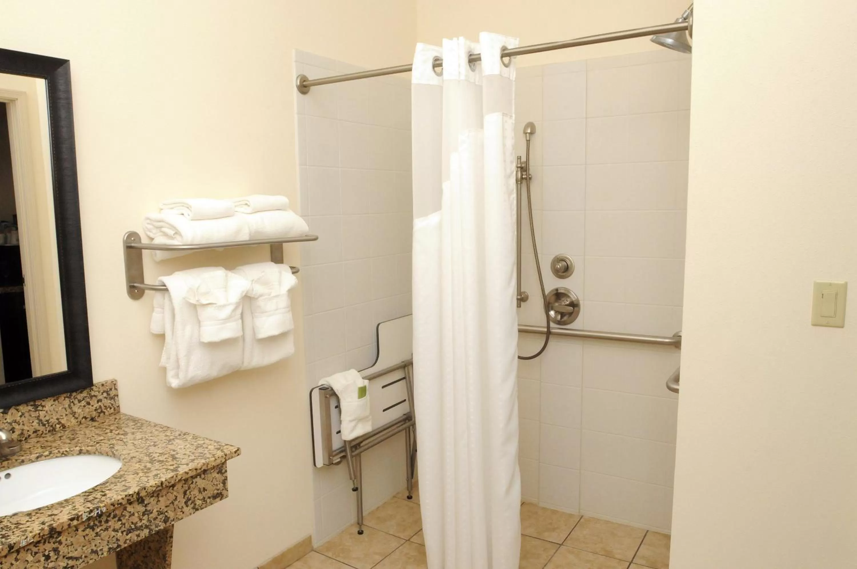 King Room - Hearing Accessible - Roll-in Shower in Holiday Inn Express & Suites Cambridge, an IHG Hotel