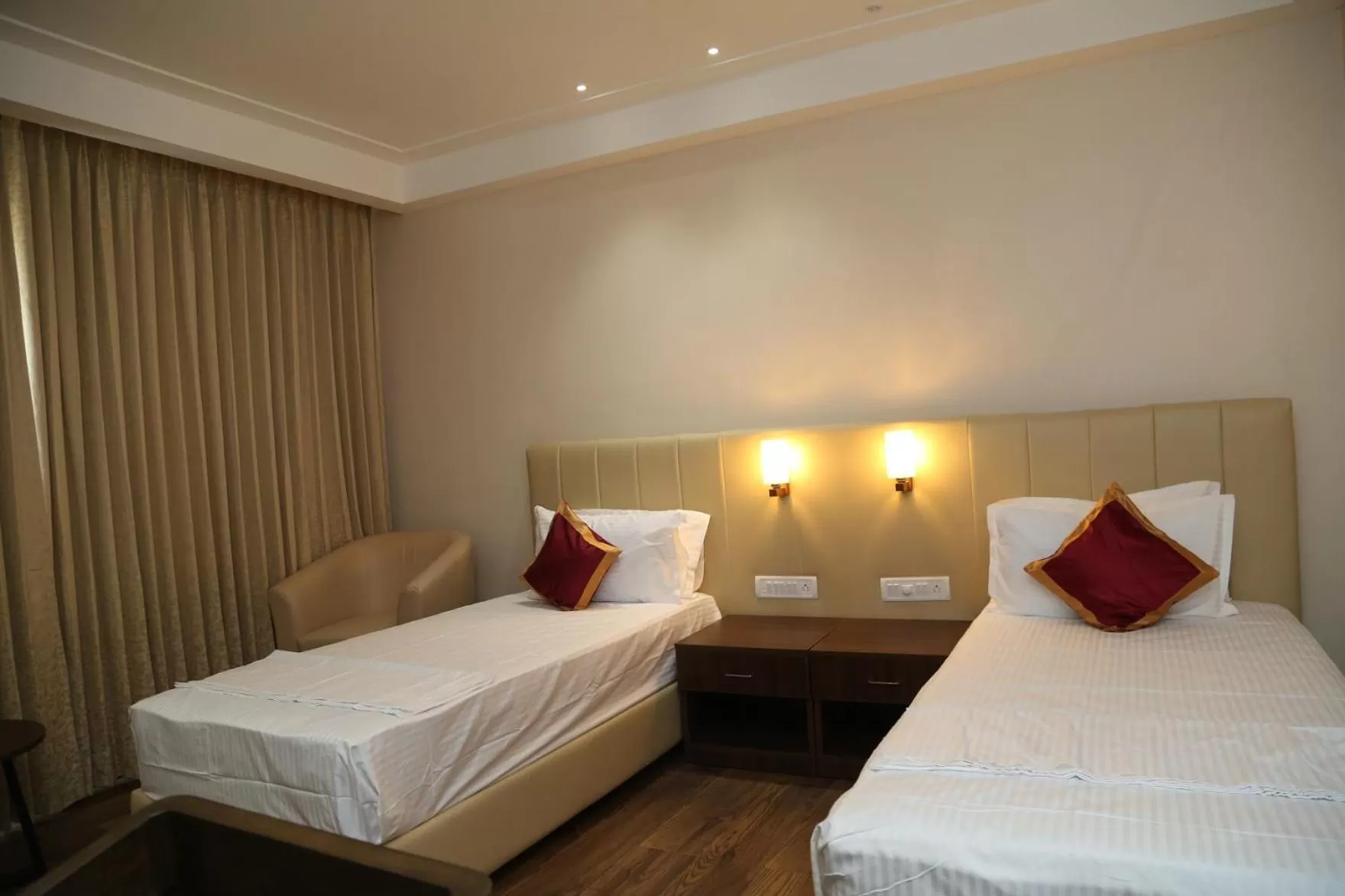 Bed in Hotel Skanda Palace