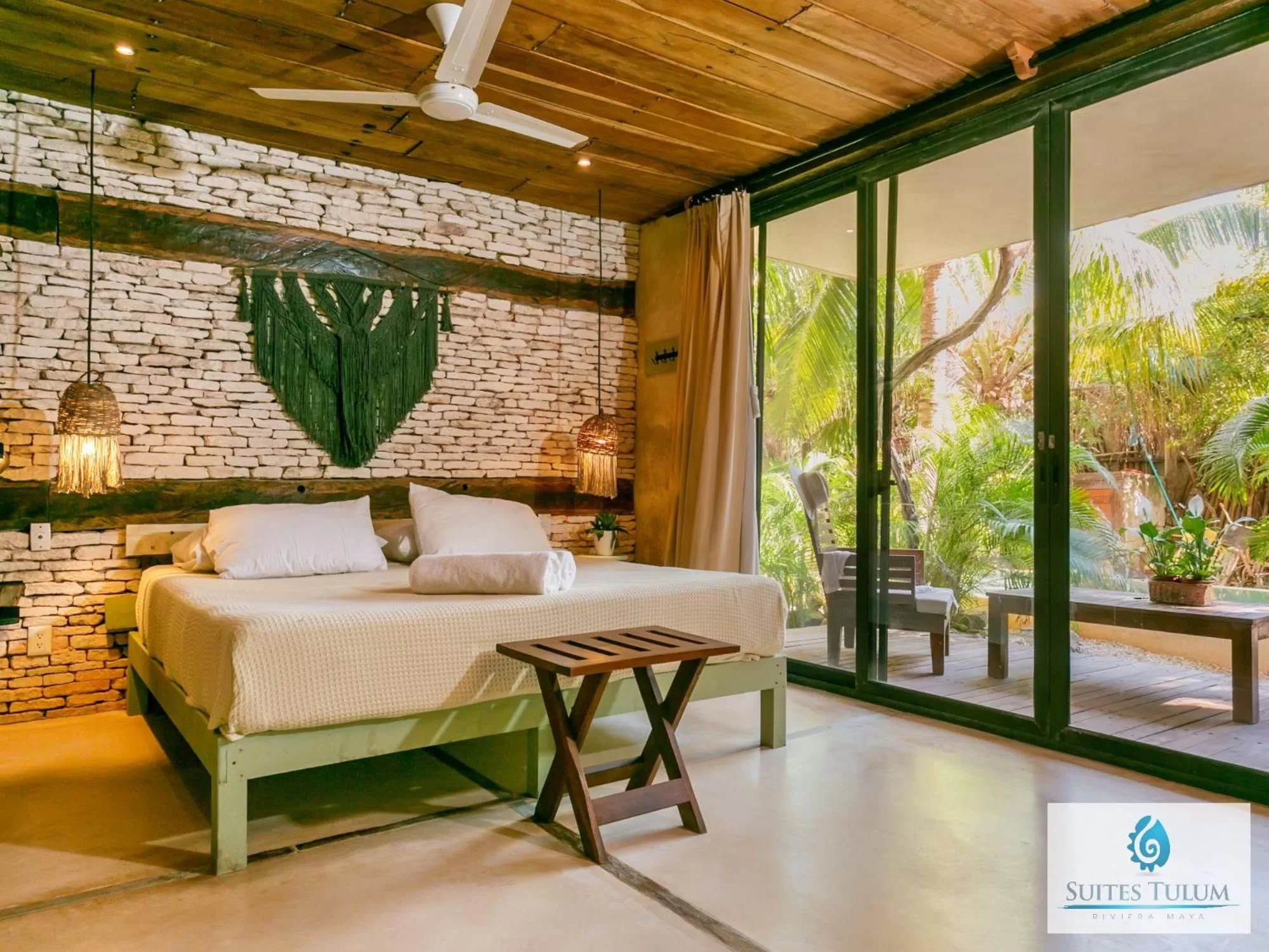 Patio, Bed in Suites Tulum