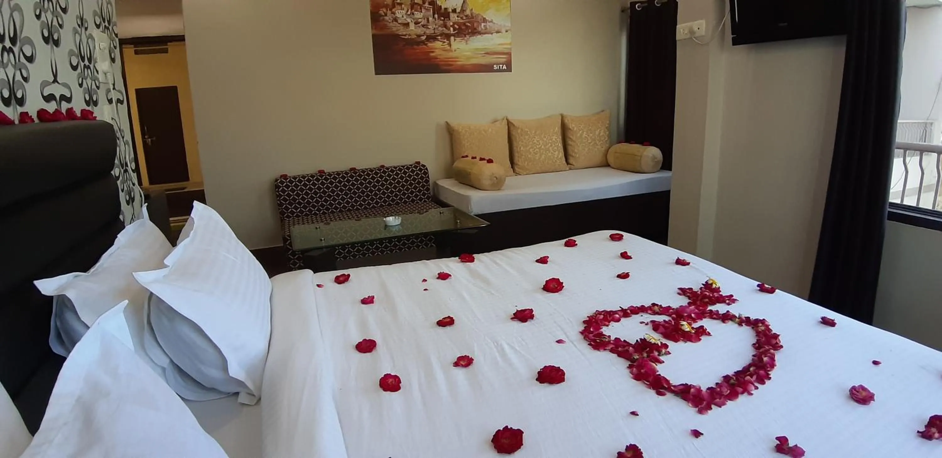 Photo of the whole room in Hotel Sita (place on the heritage ghats of benaras)