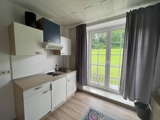 Kitchen or kitchenette in Hotel Rehkitz