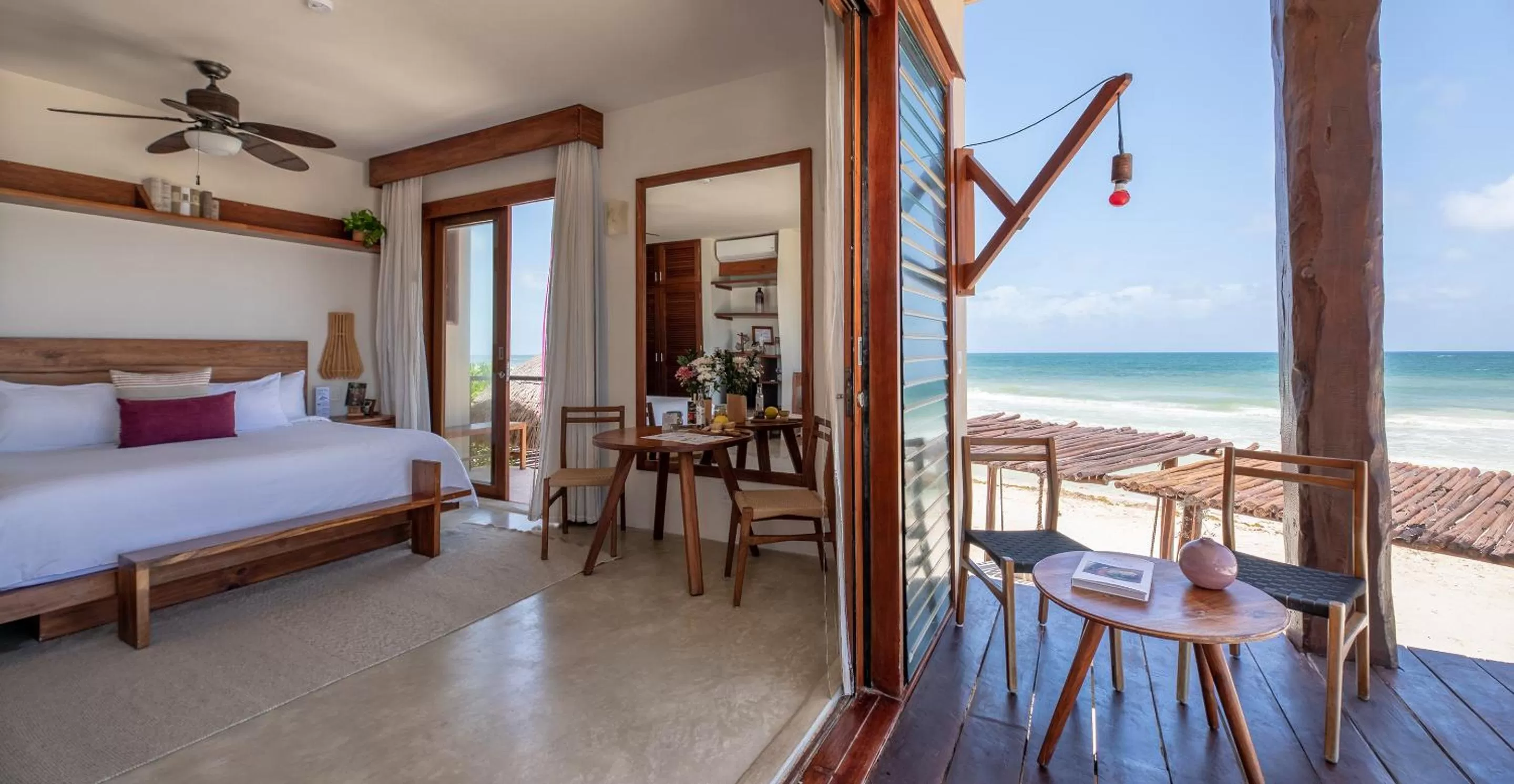 Balcony/Terrace, Bed in La Zebra Tulum, a Small Luxury Hotel