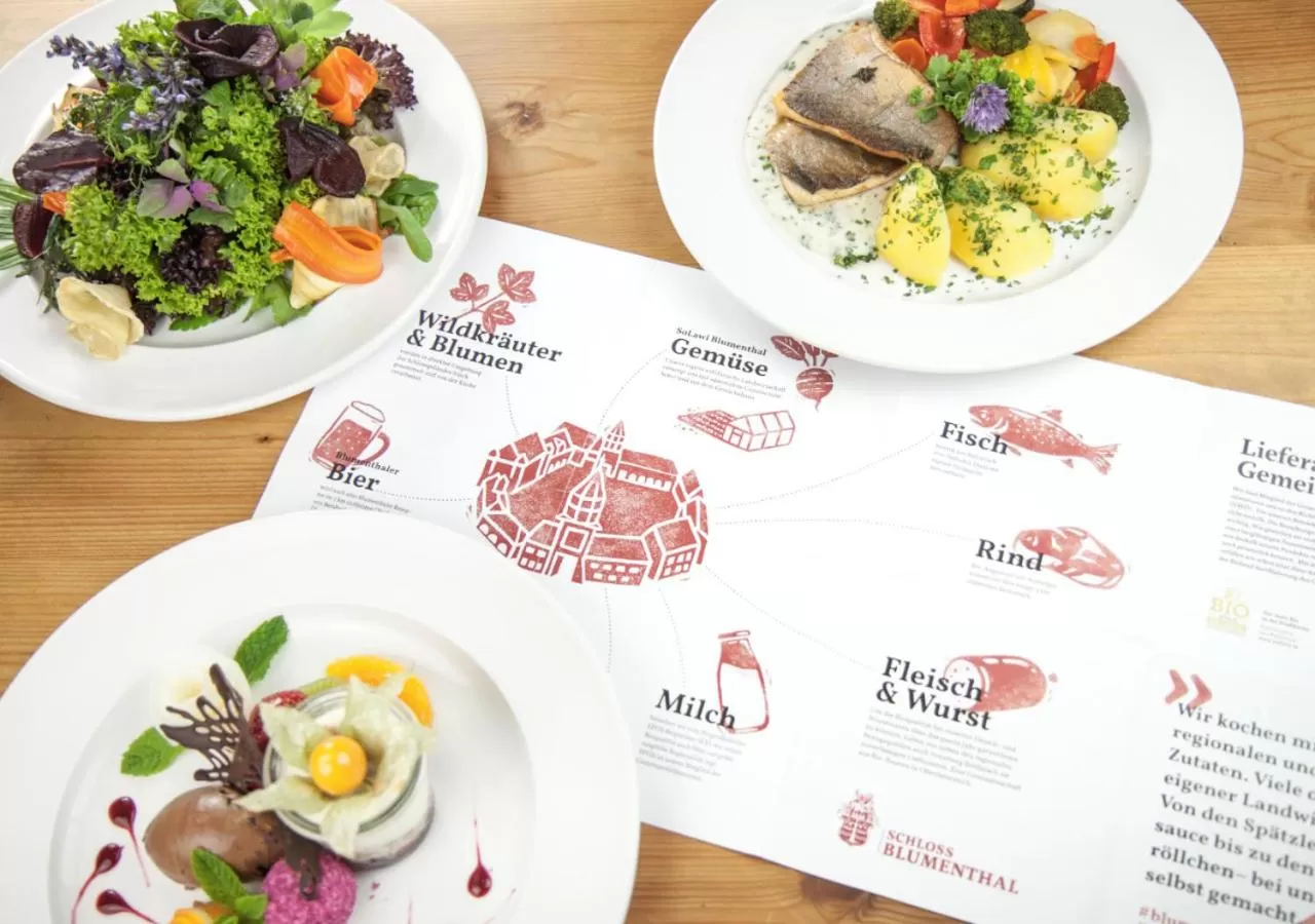 Food and drinks in Naturschlosshotel Blumenthal
