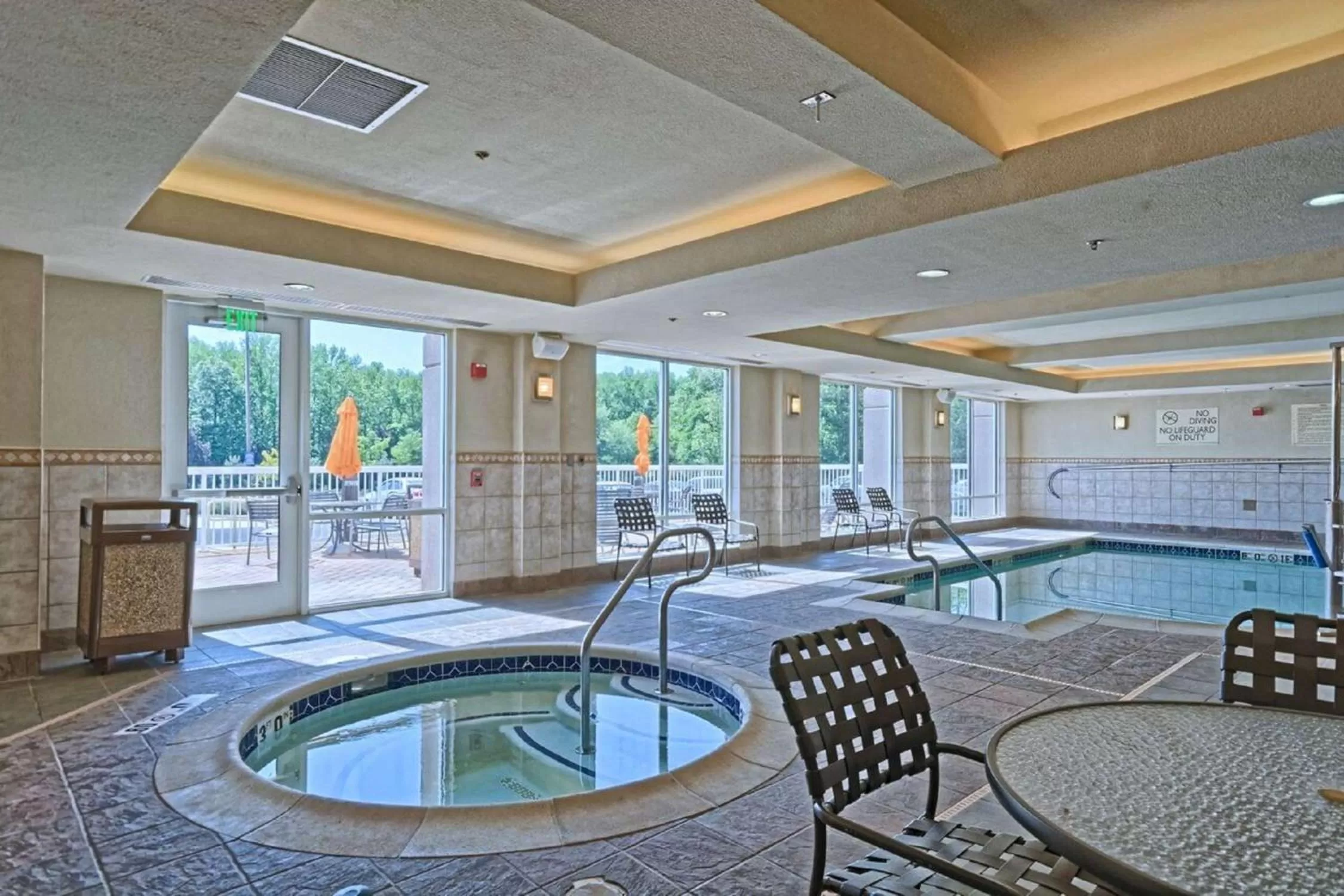 Pool view in Hilton Garden Inn by Hilton Mount Laurel