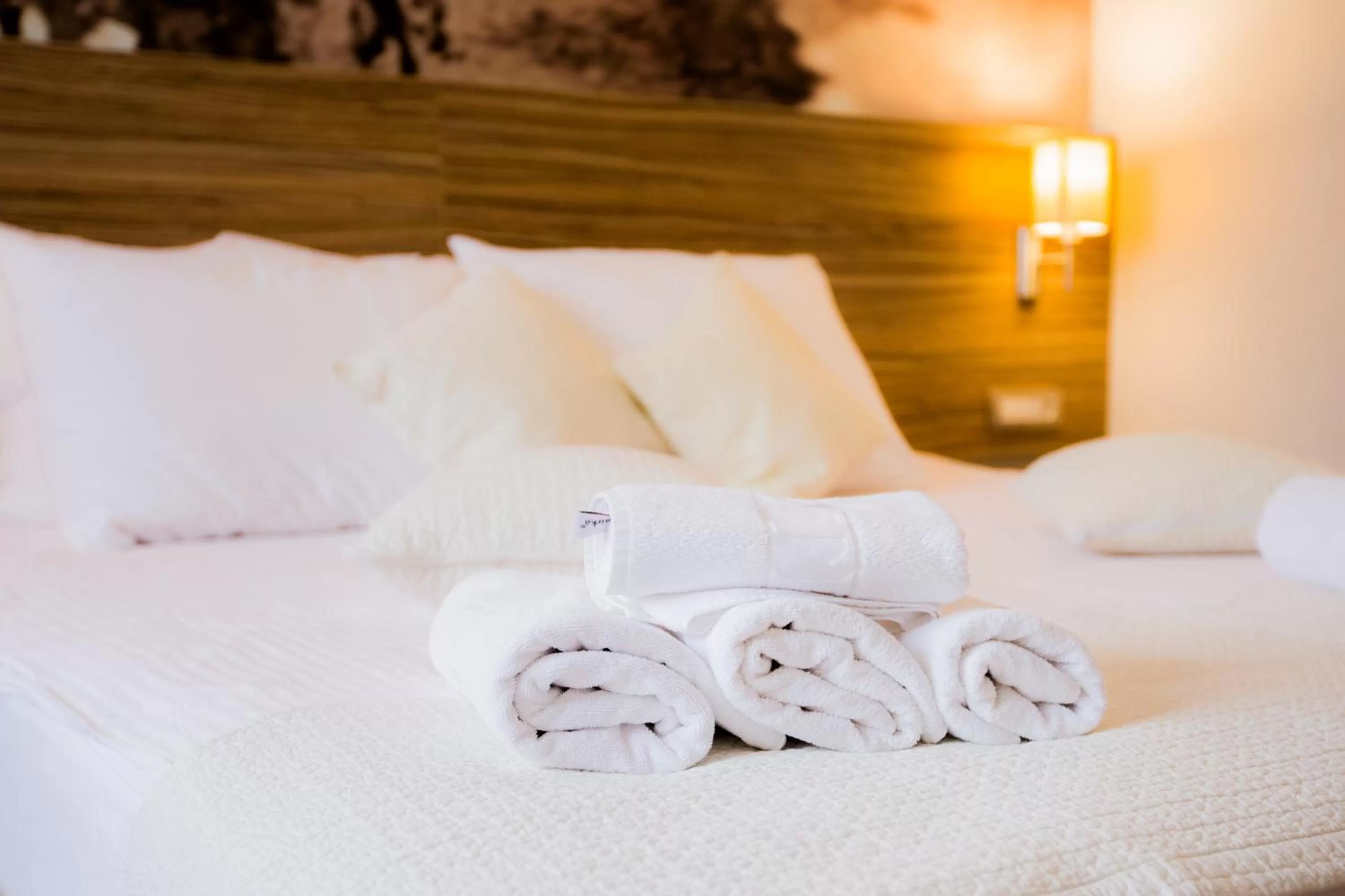 towels, Bed in Hotel Luna