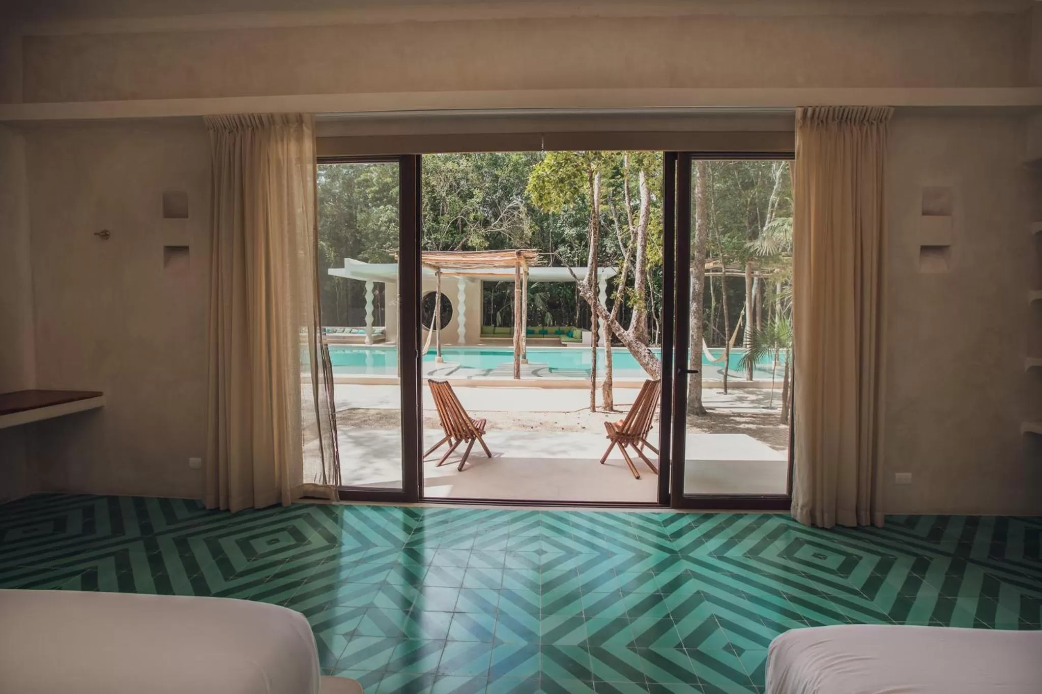 Pool view in Hotel Holistika Tulum