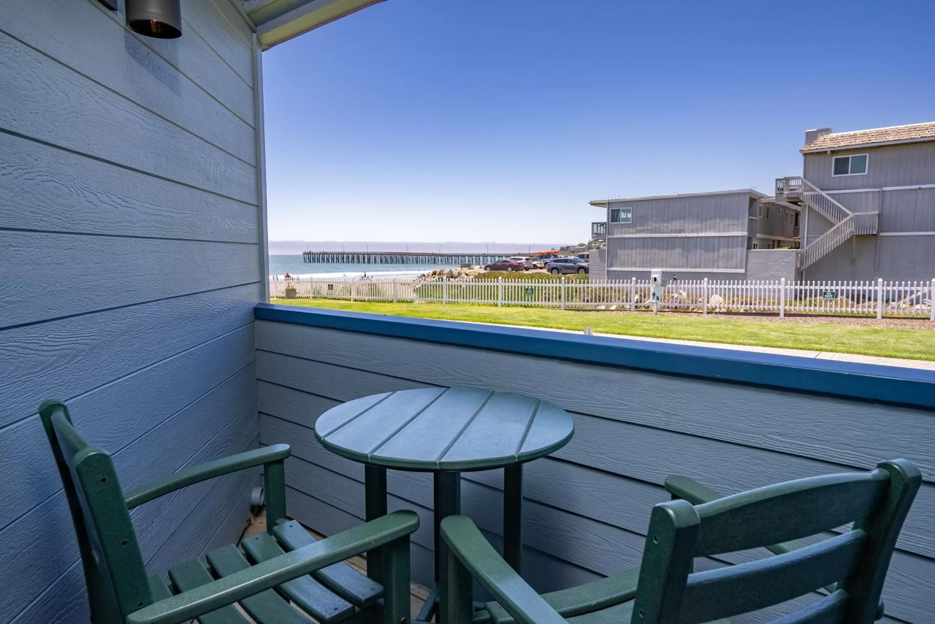 Patio in Shoreline Inn...on the beach