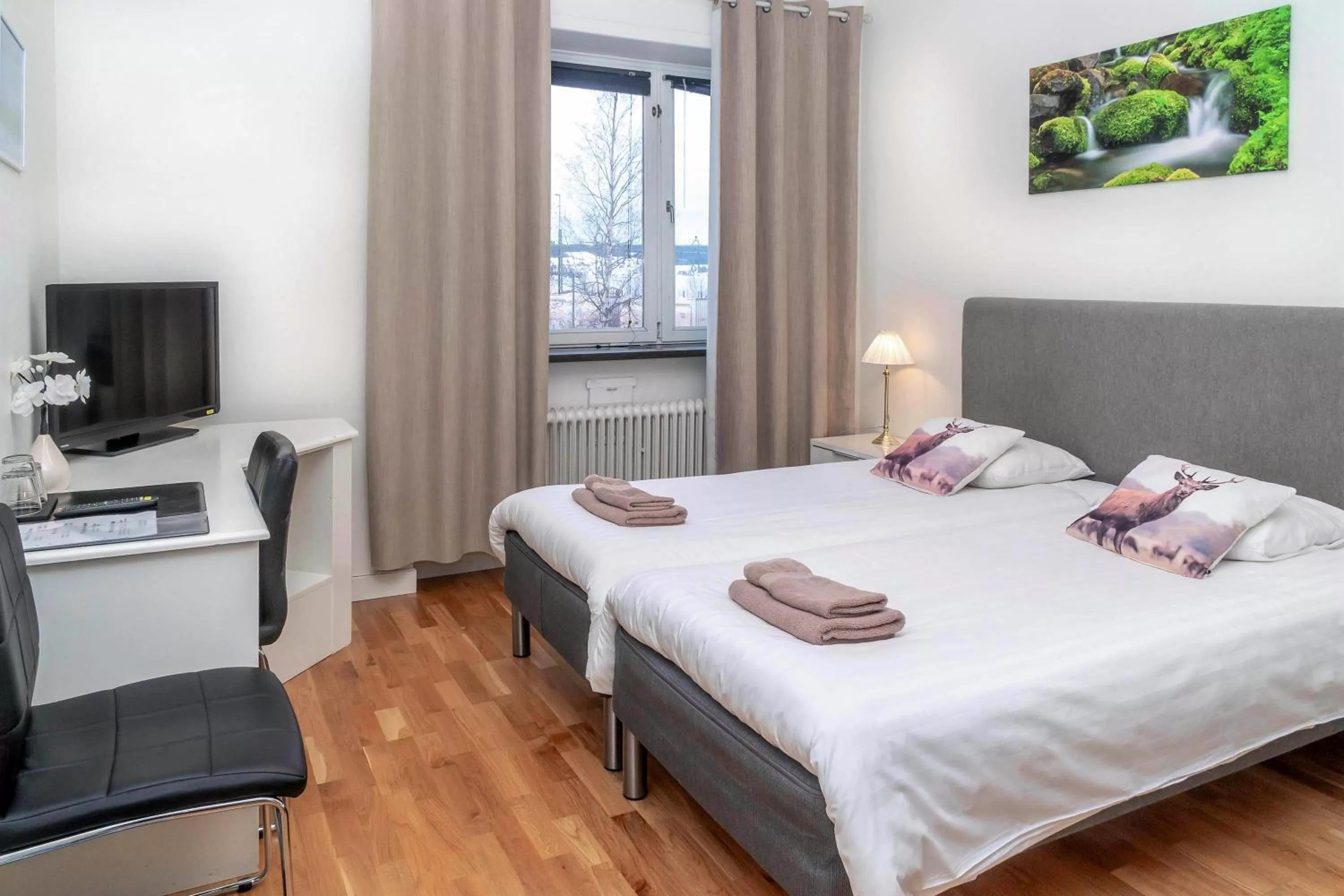 Bed in Hotell Linden