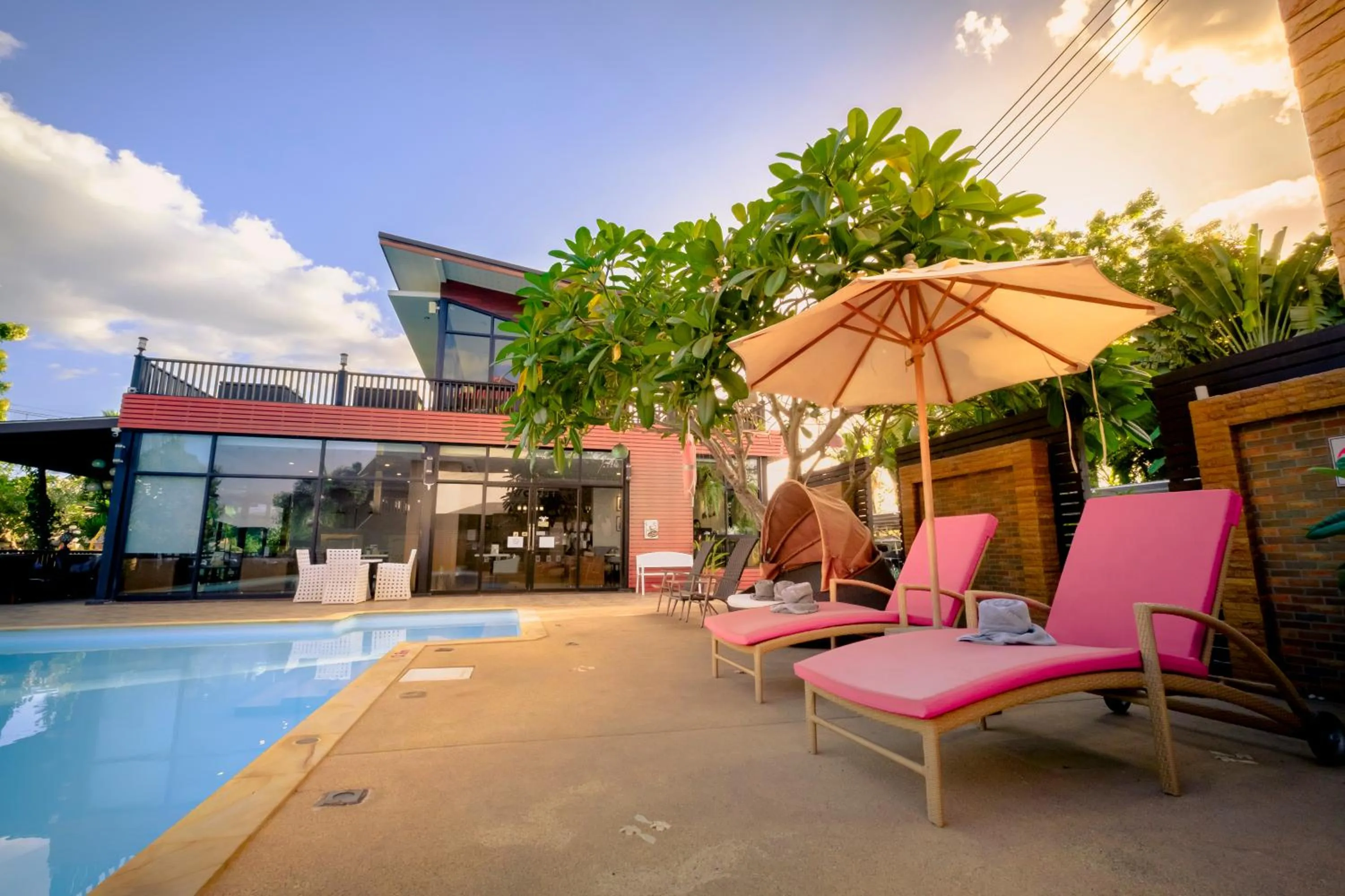 Pool view in AU Place Hotel