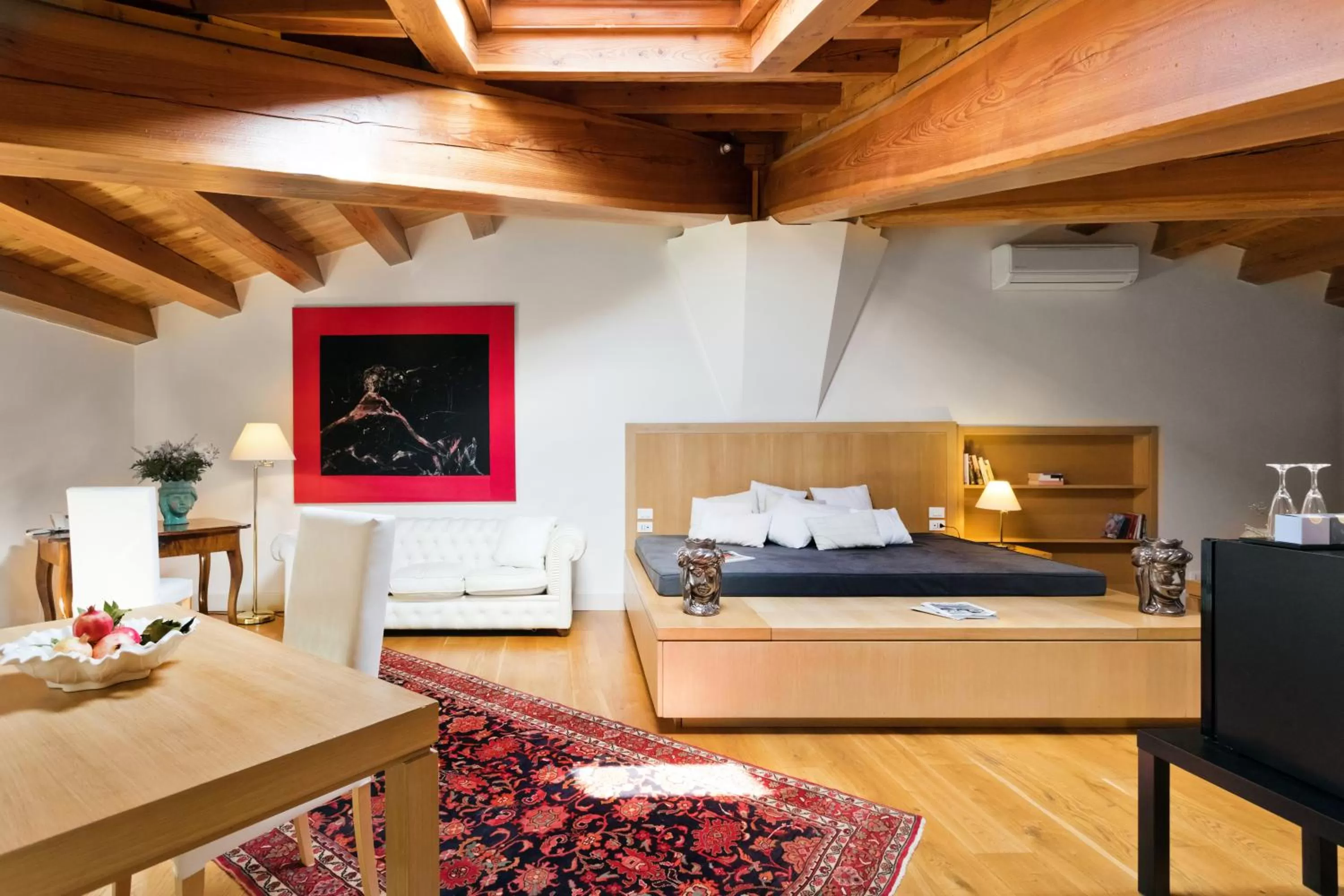 Seating area, Bed in Palazzo Brunaccini Boutique Hotel