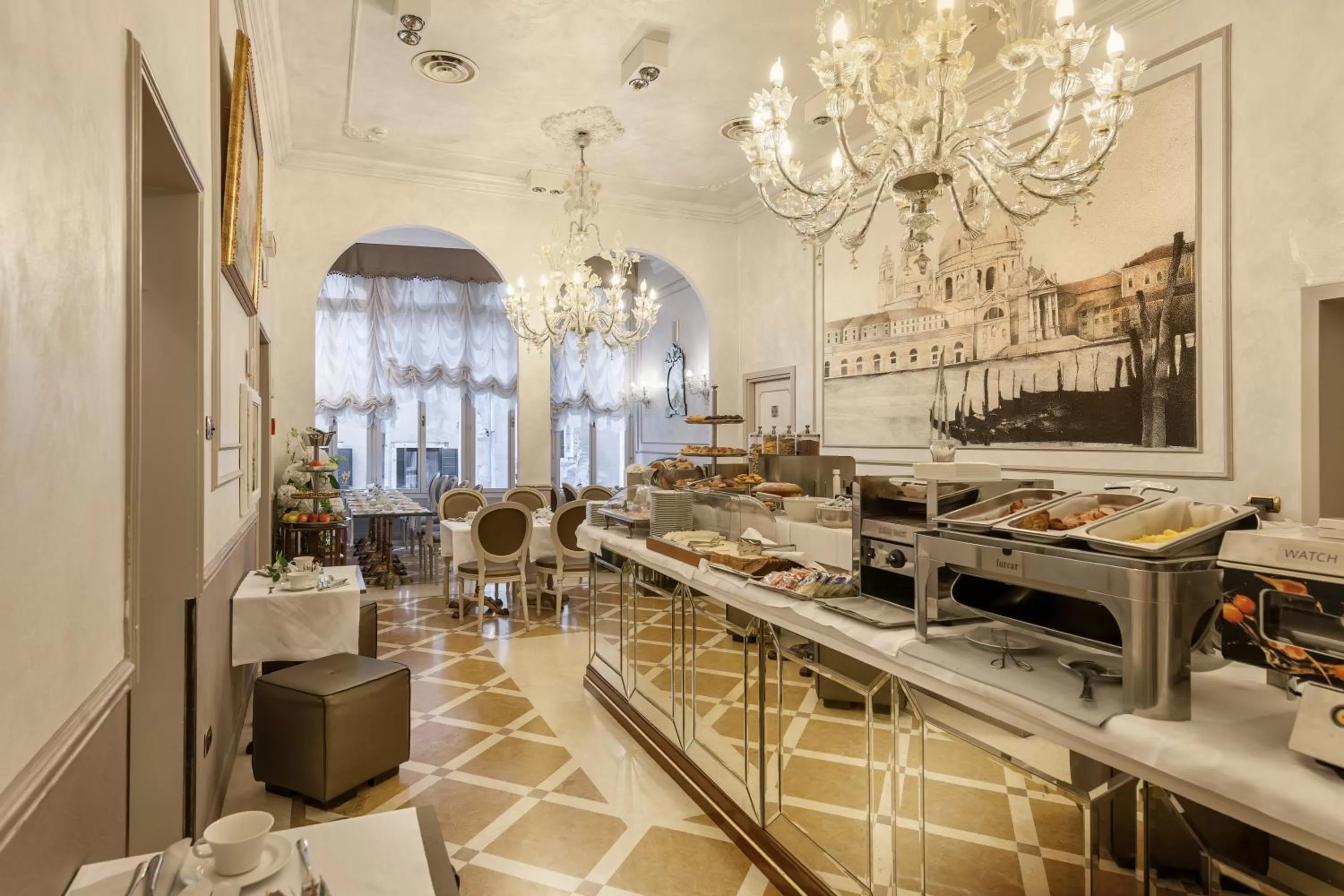 American breakfast in Hotel Ca' dei Conti