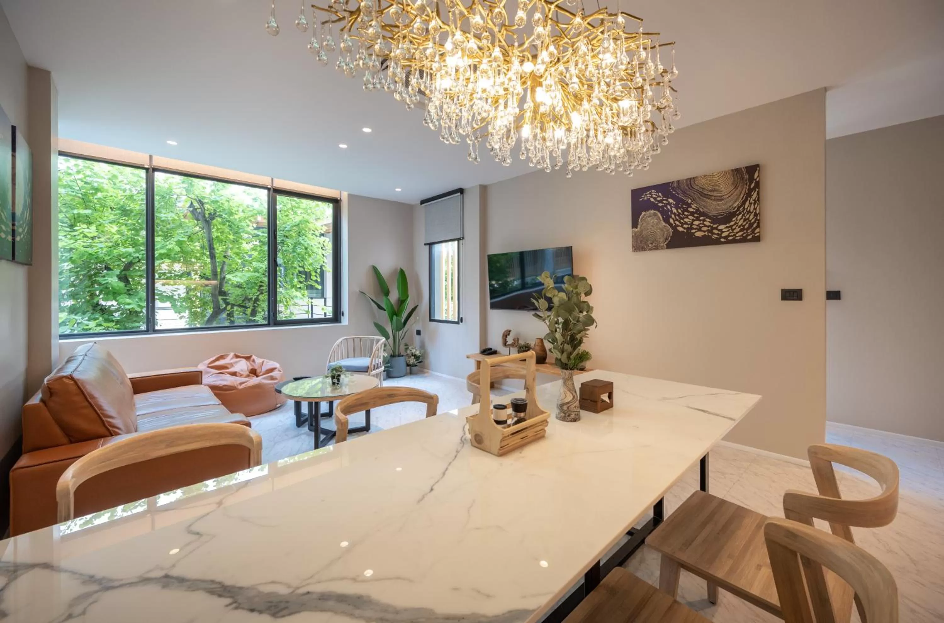 Living room in SHAN Villas Sukhumvit ฌานวิลล่า สุขุมวิท