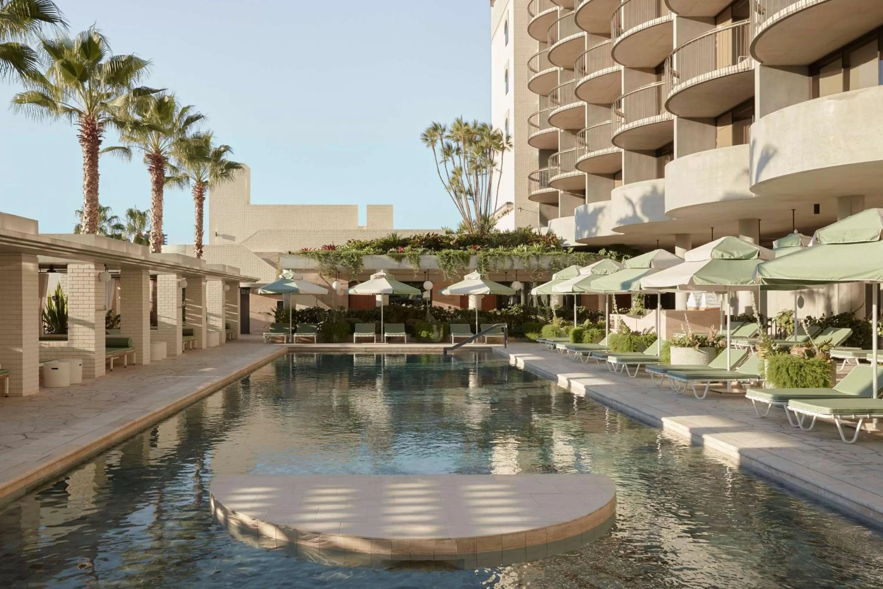 Pool view in The Calile Hotel