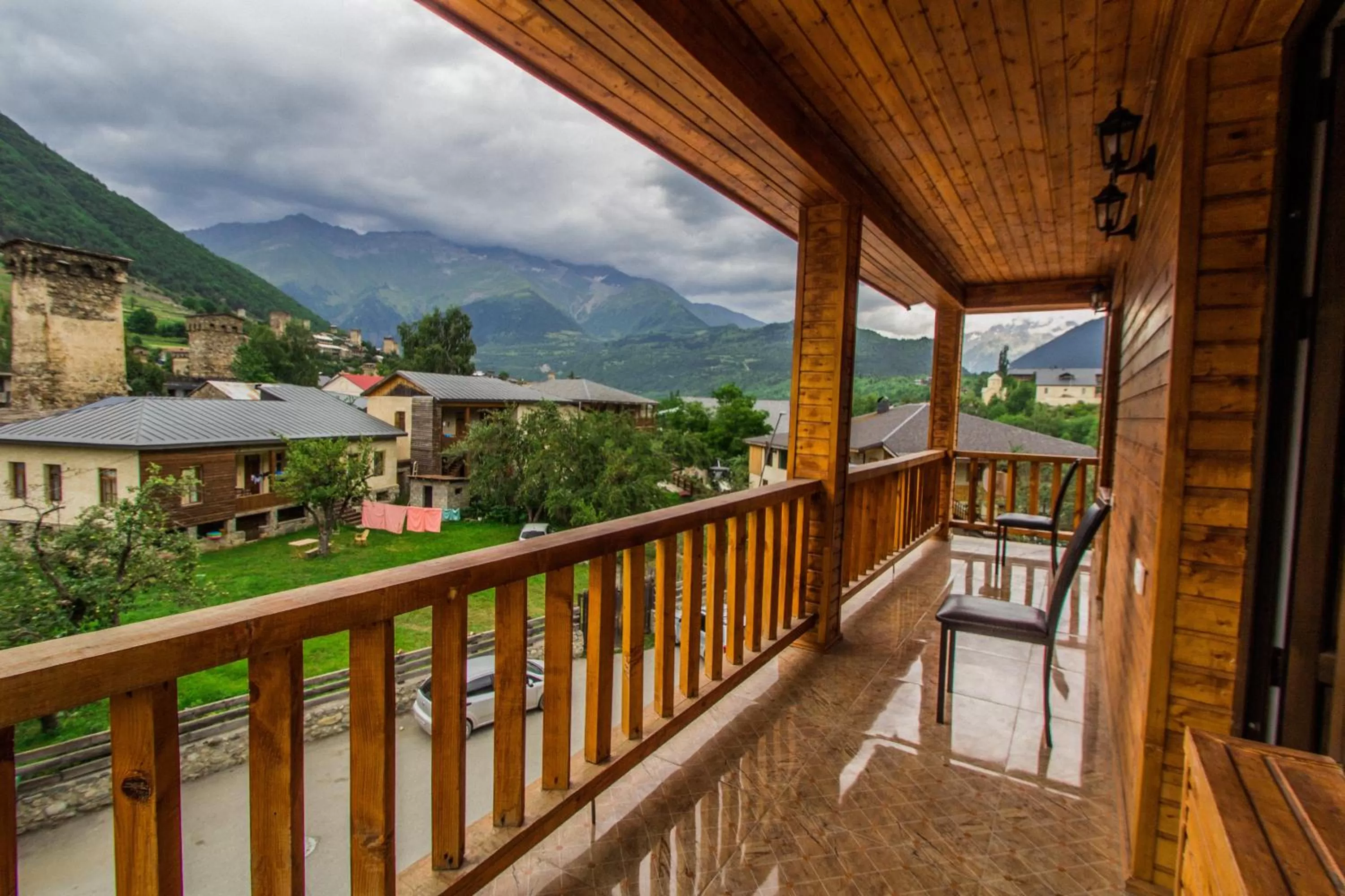 City view, Balcony/Terrace in Hotel Svanseti