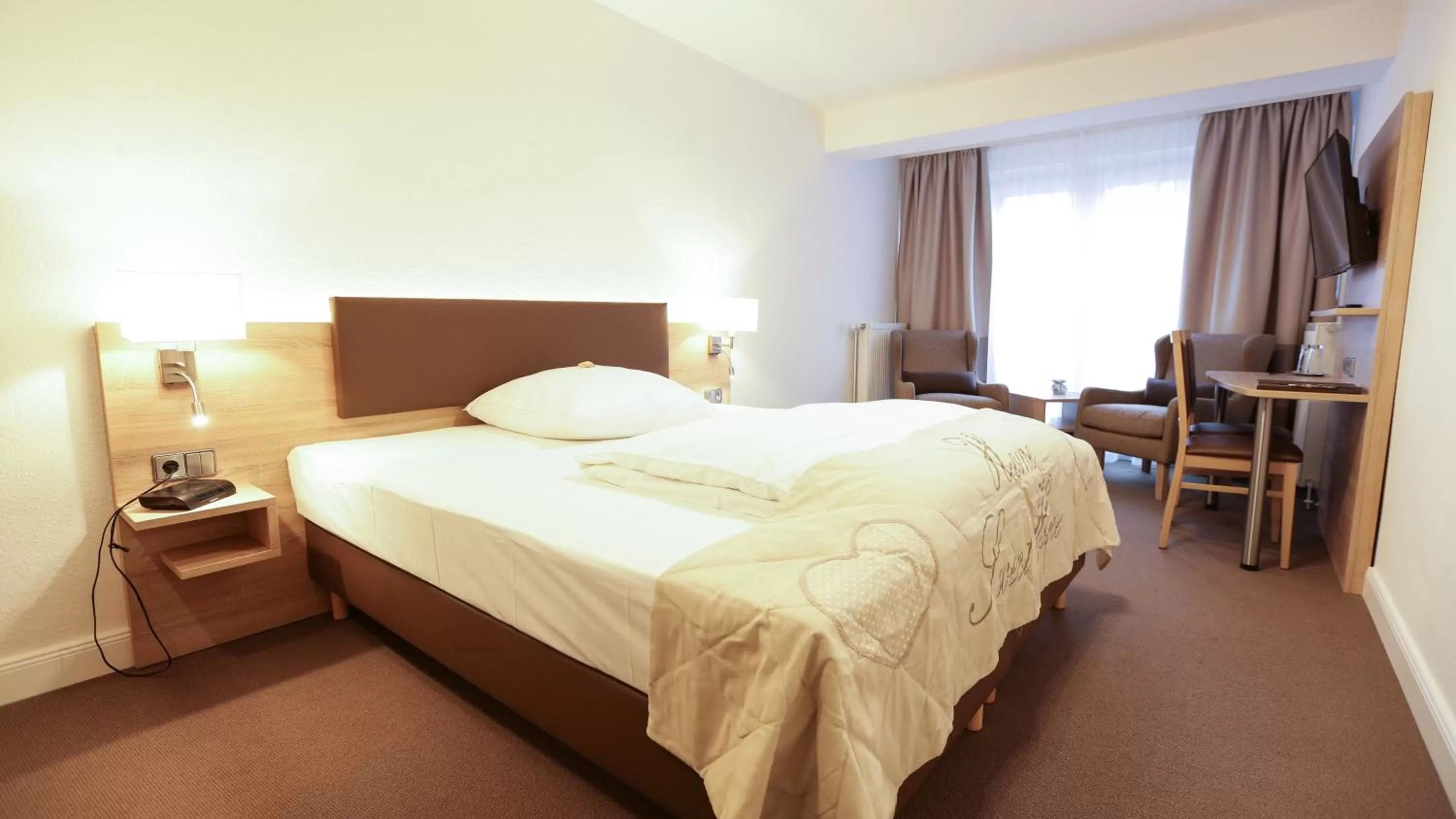 Bedroom, Bed in Hotel Waldhalle