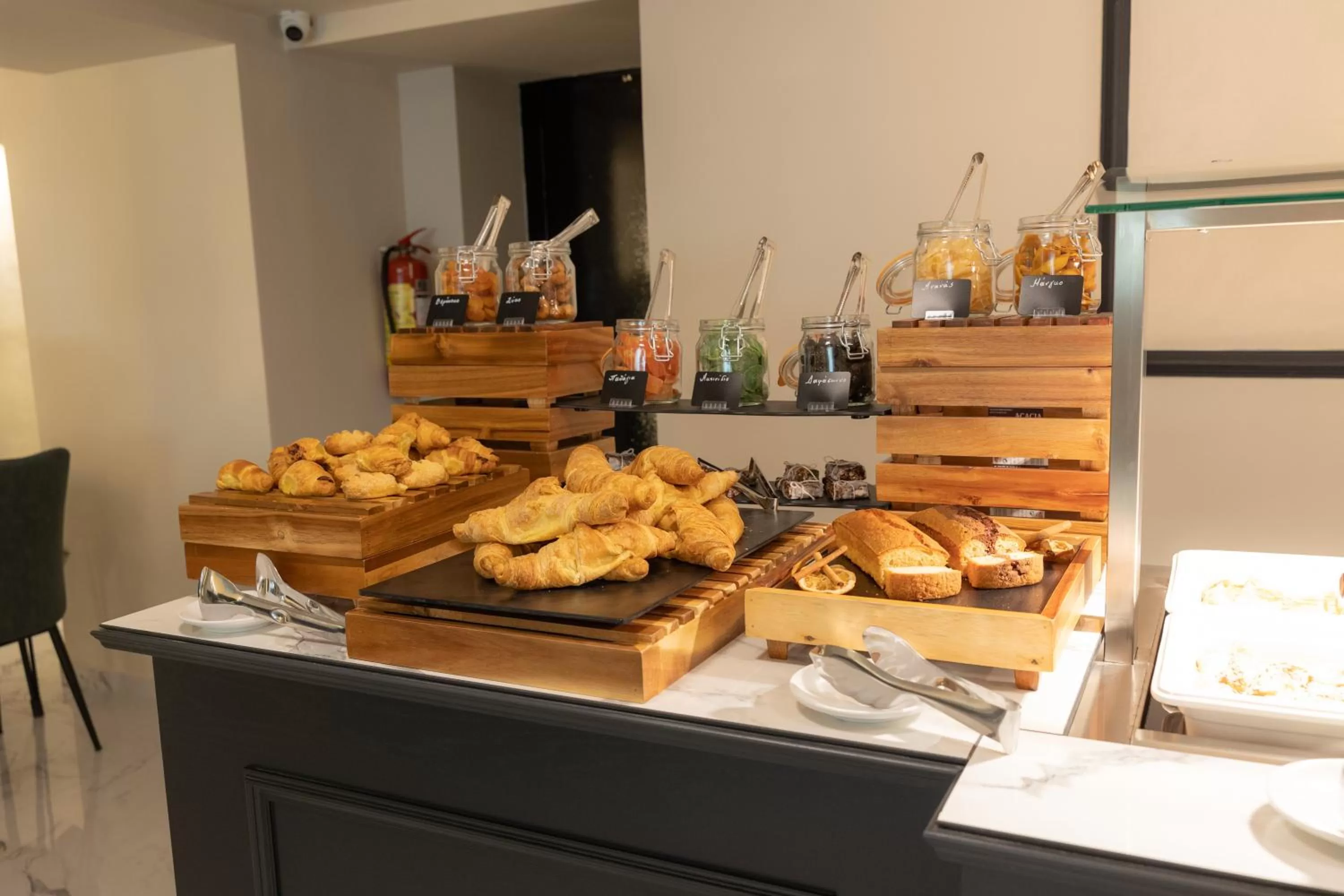 Continental breakfast in Modern Revival Luxury Hotel