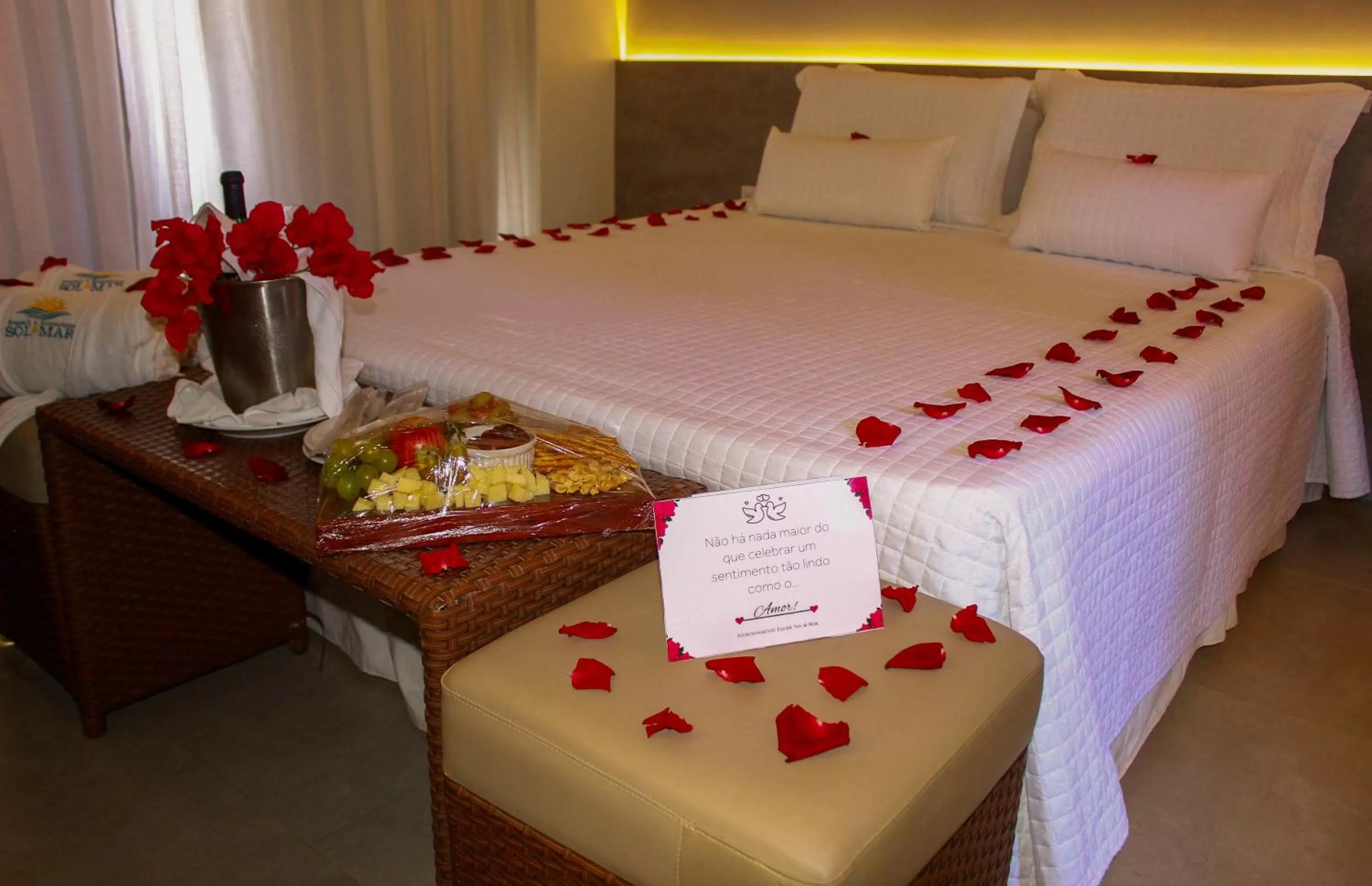 Bed in Pousada Sol e Mar