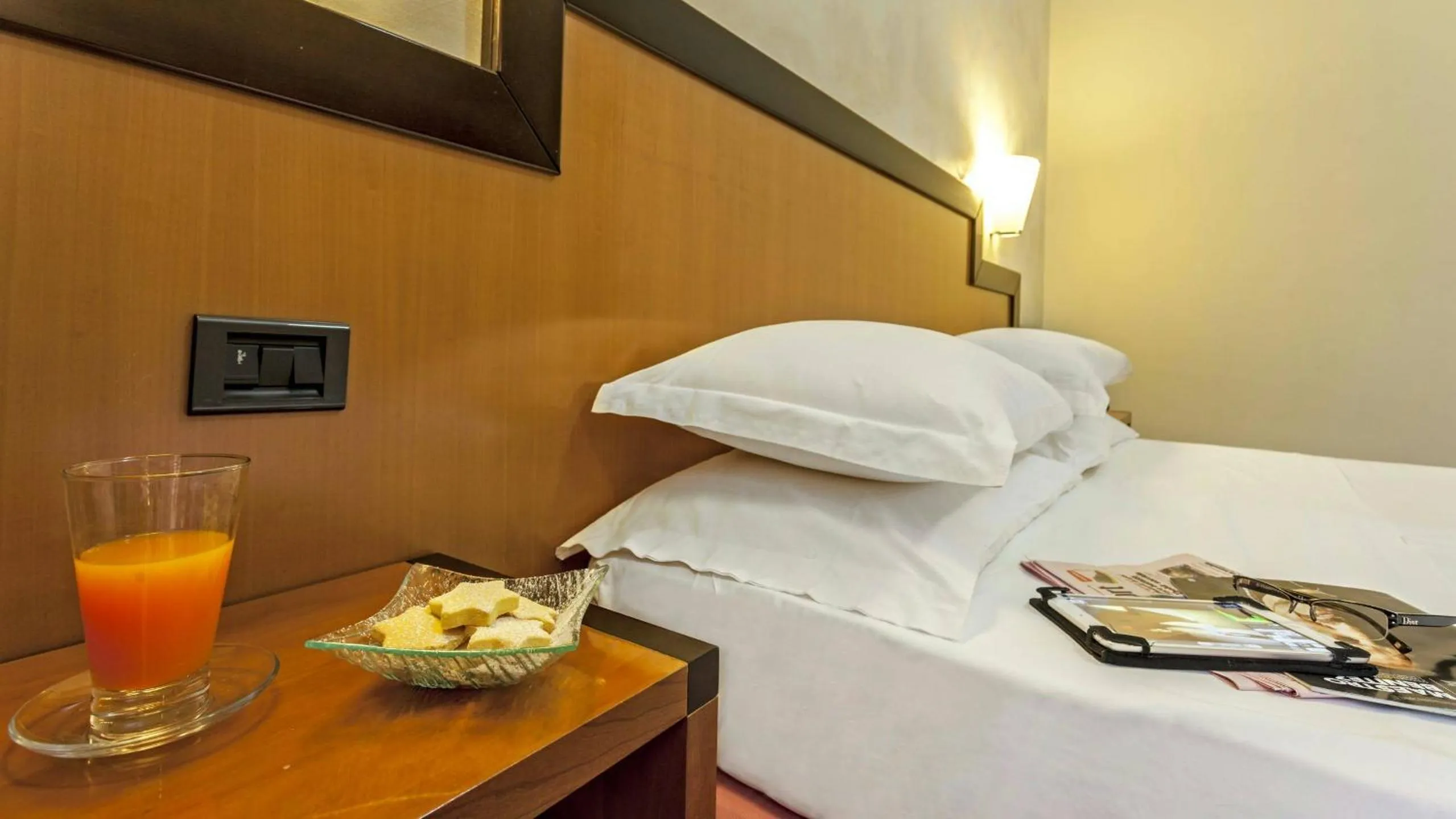 Decorative detail, Bed in Hotel Olimpia