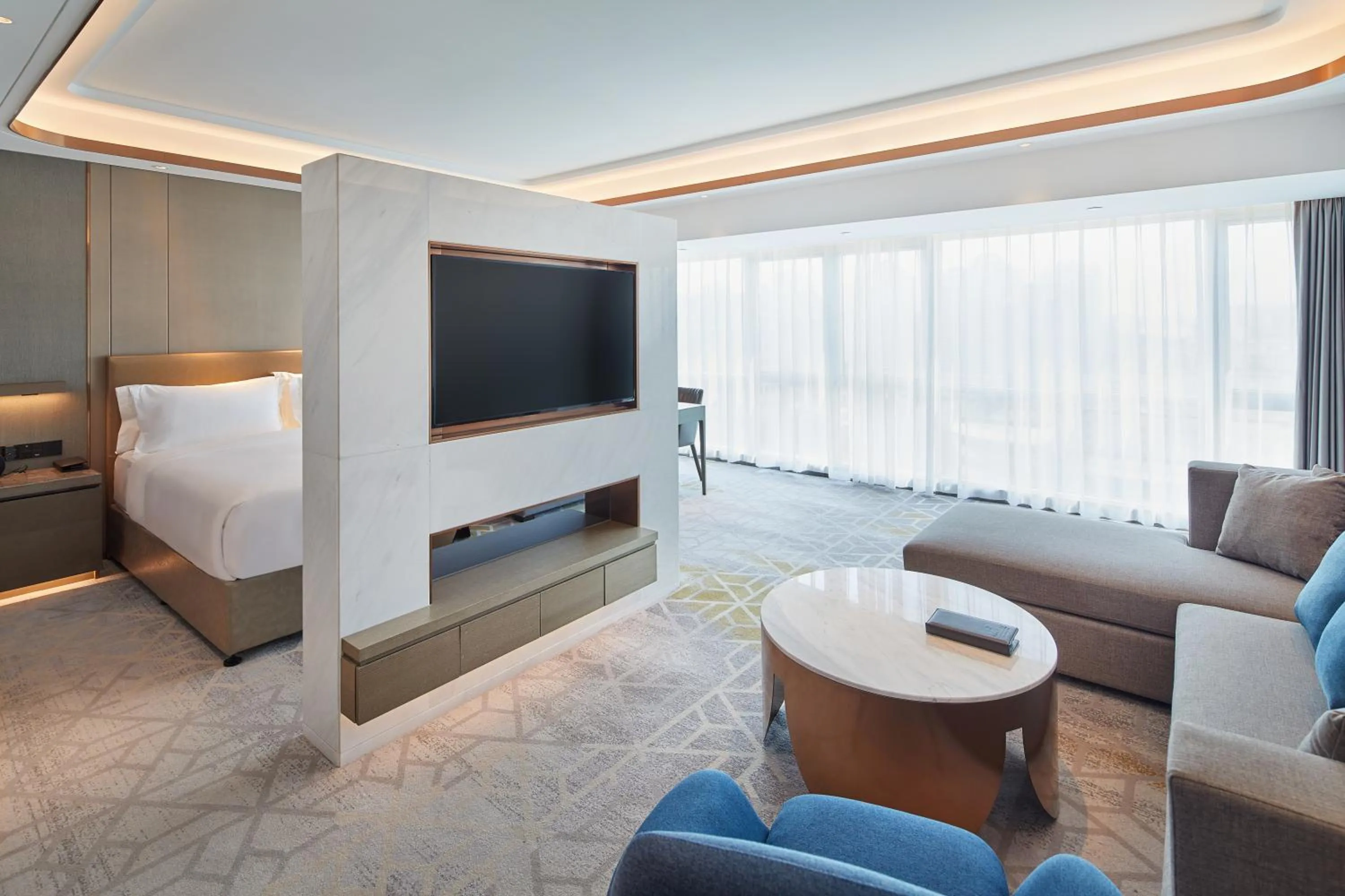 Living room, Bed in Park Plaza Beijing Science Park