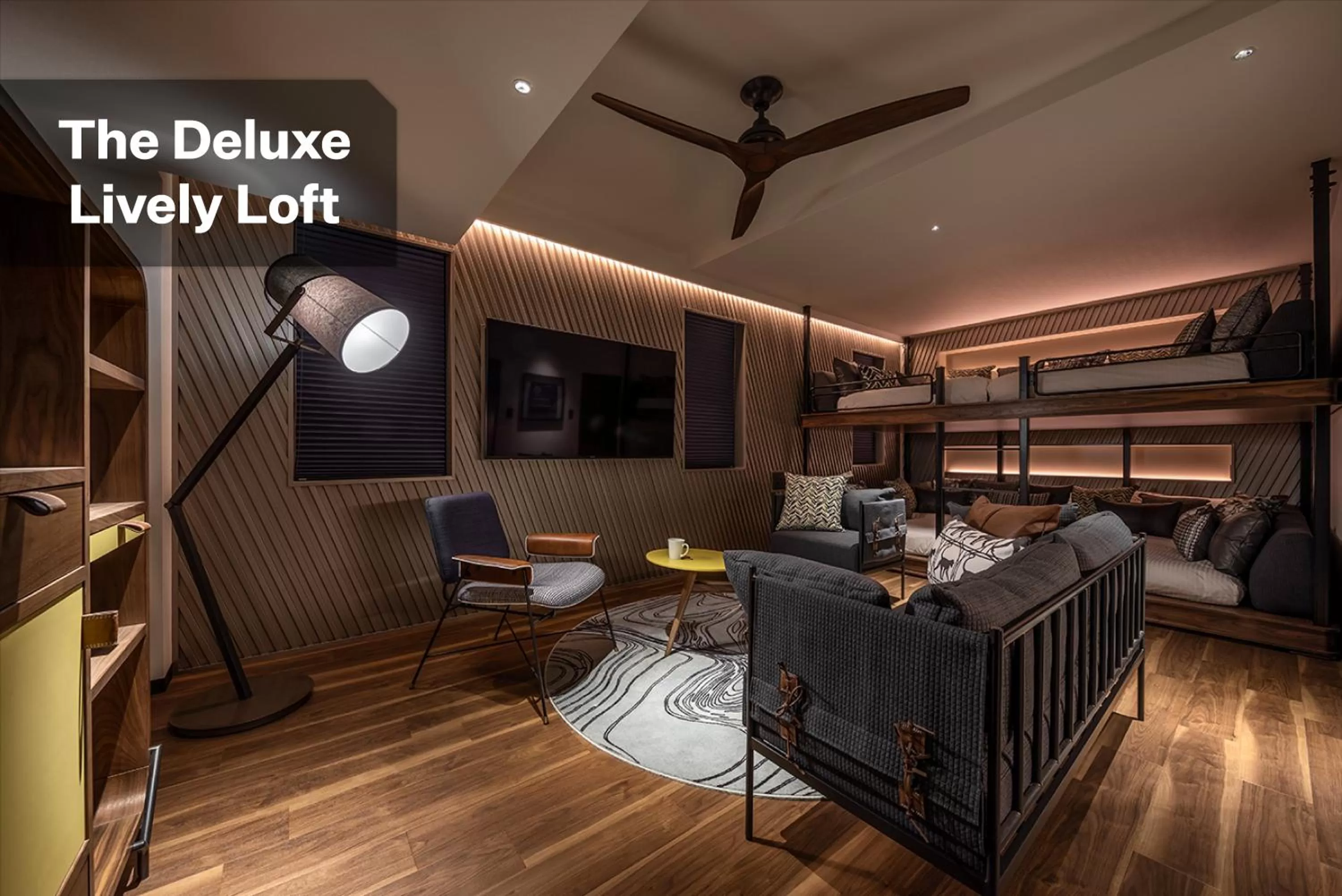 Living room, Bed in The LIVELY FUKUOKA HAKATA