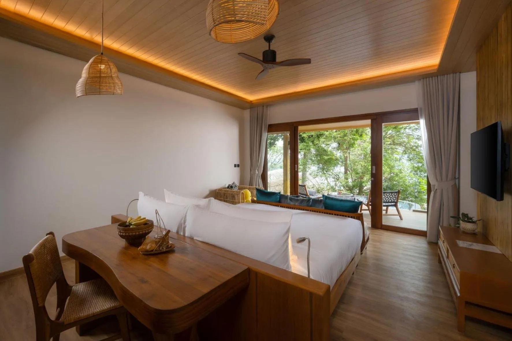 Bed in SINAE Phuket Luxury Hotel